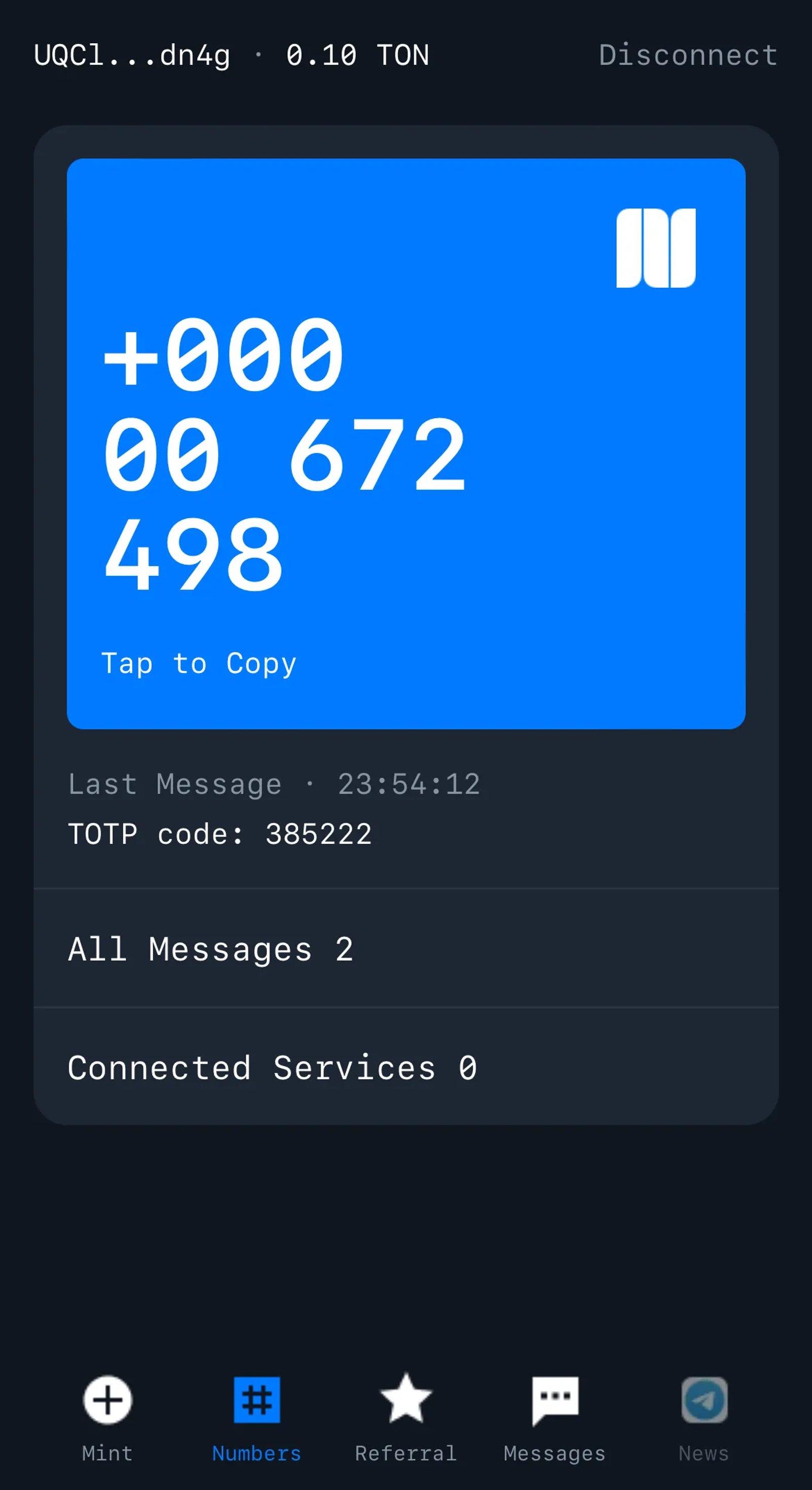 Getchainsim Telegram Screenshot 2