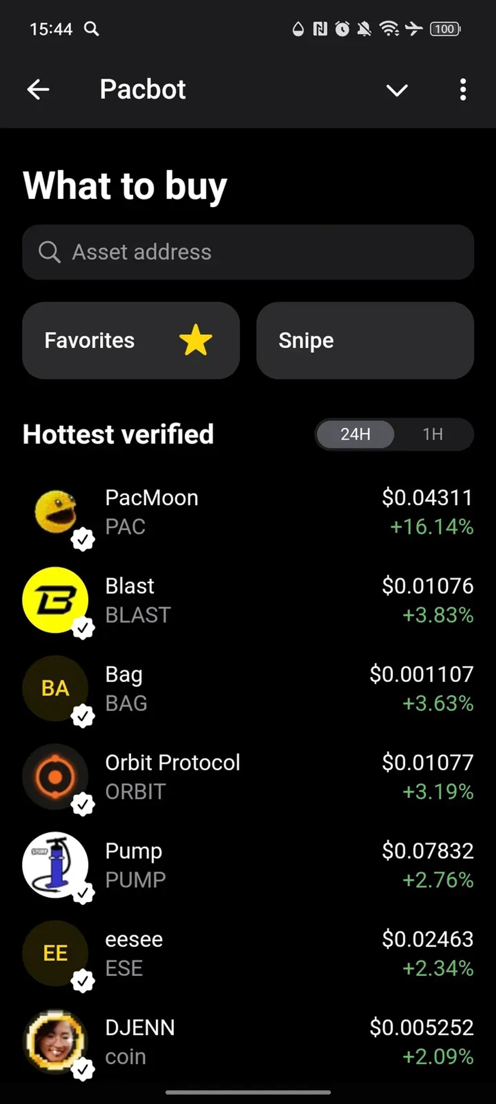 Pacbot Telegram Screenshot 2