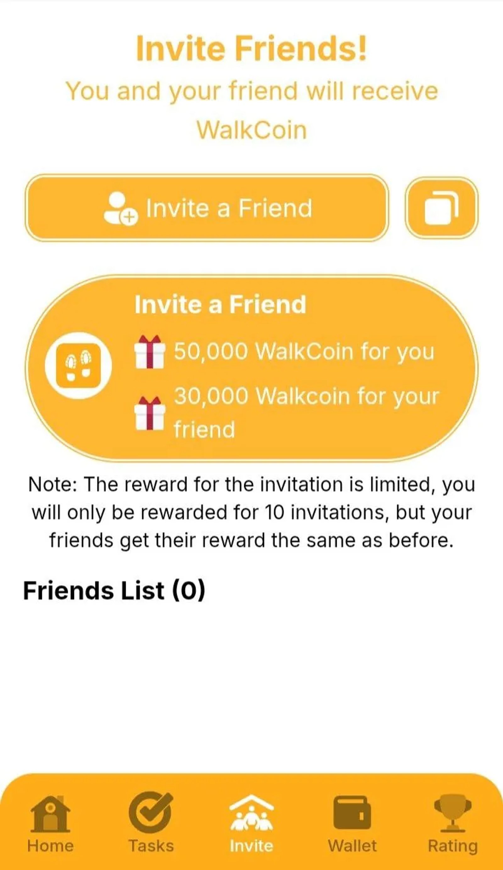 WalkCoin в Телеграм — скриншот 1