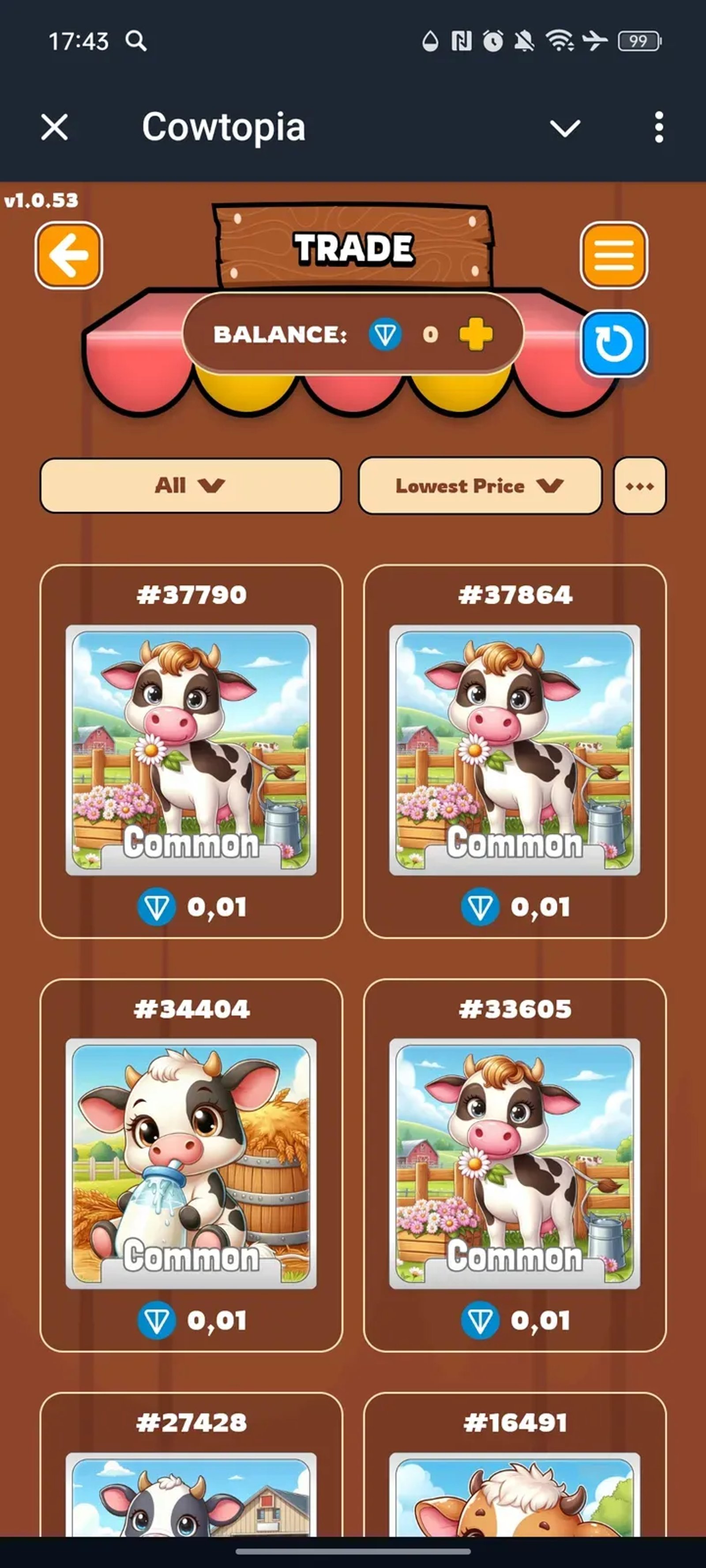 Cowtopia в Телеграм — скриншот 5