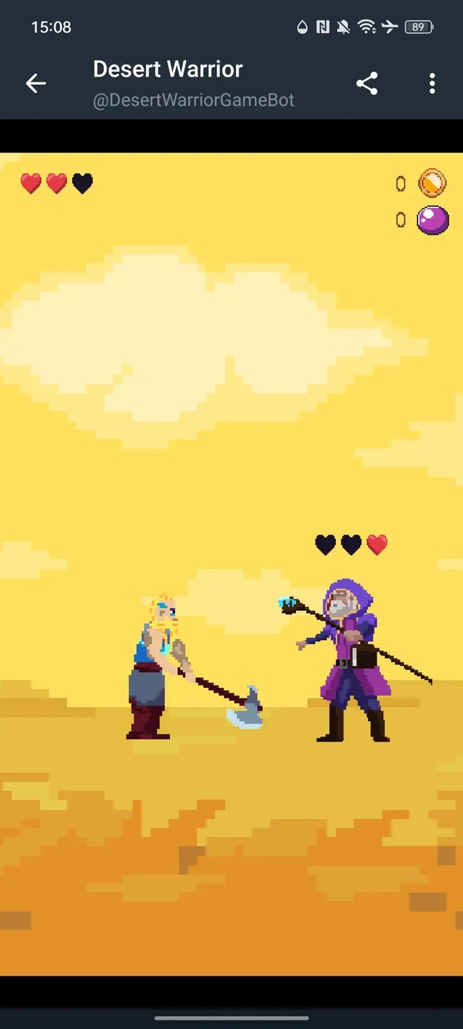 Desert Warrior Game в Телеграм — скриншот 3