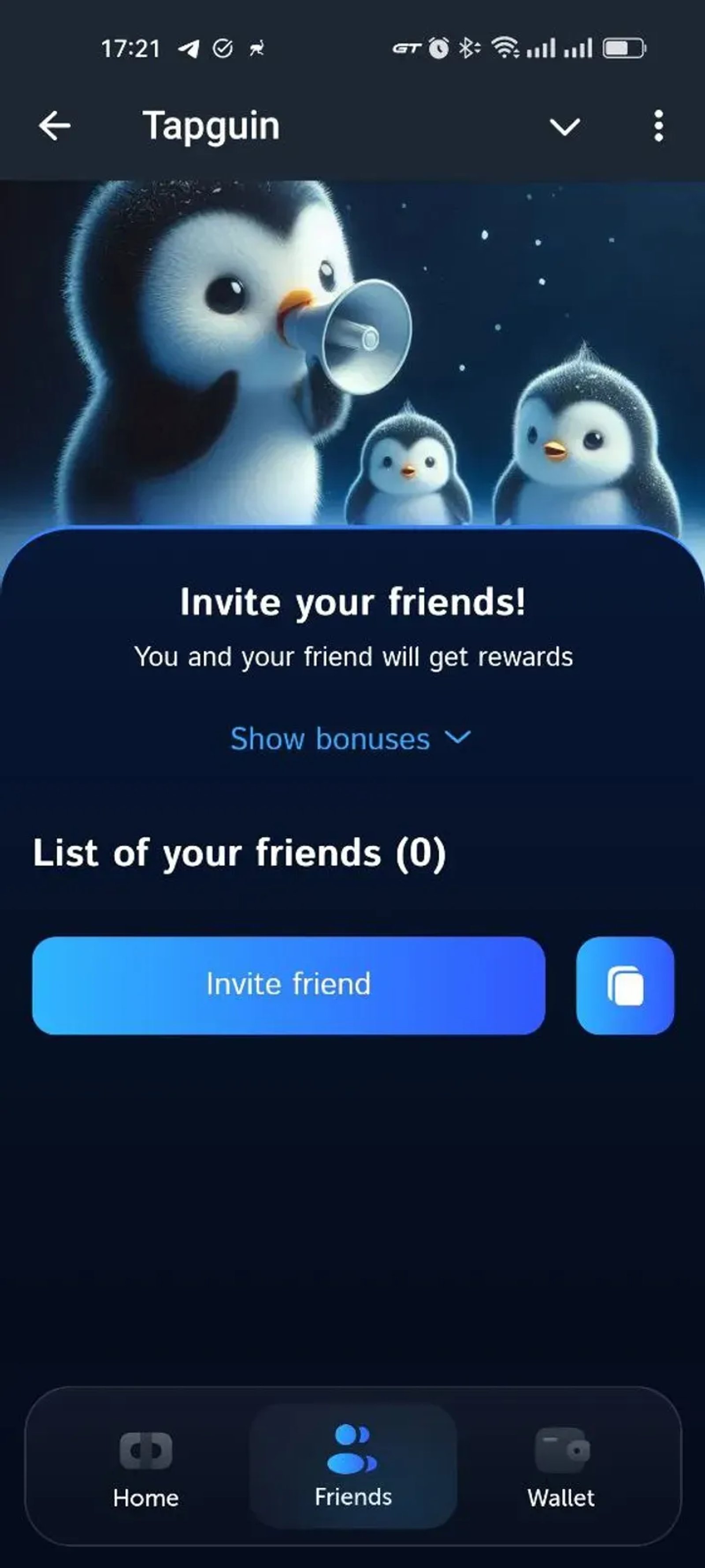 Tapguin в Телеграм — скриншот 4