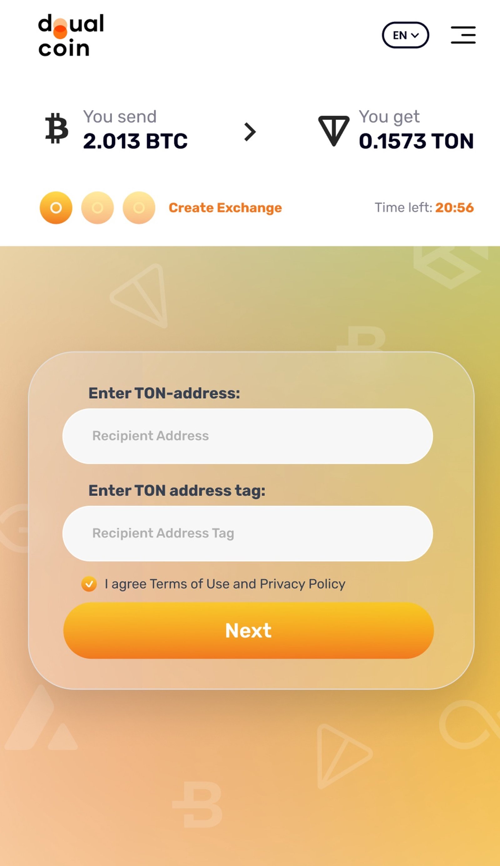 Dualcoin в Телеграм — скриншот 2