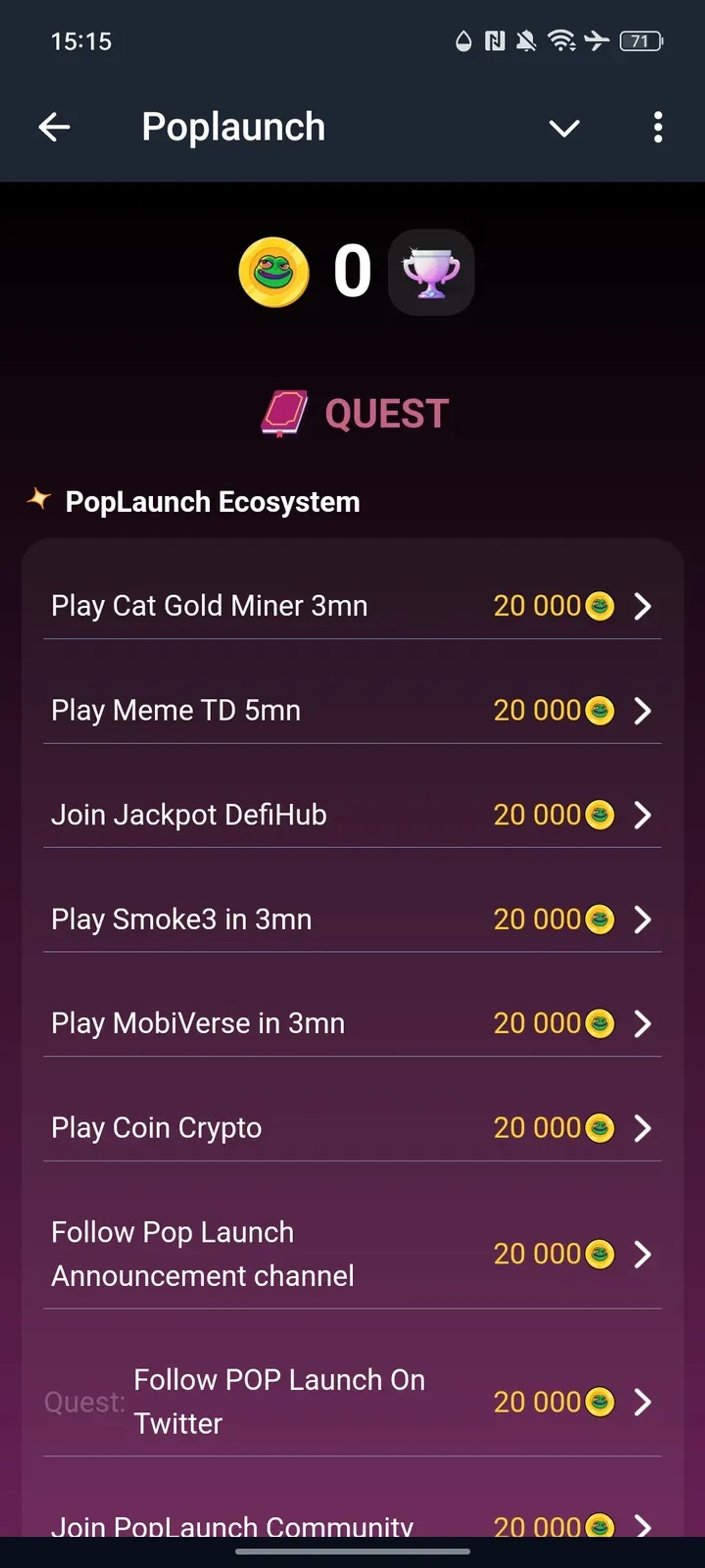 Poplaunch в Телеграм — скриншот 3