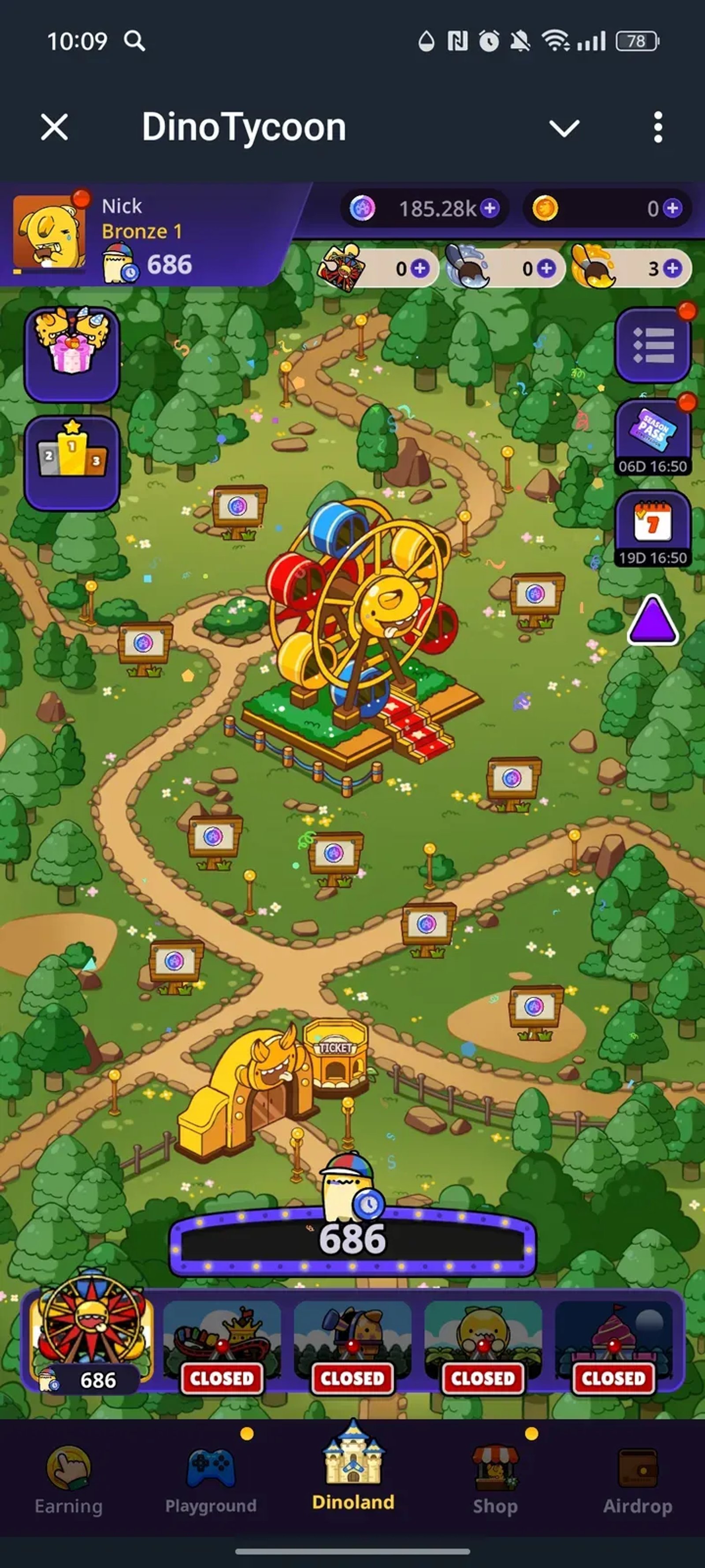 DinoTycoon в Телеграм — скриншот 1