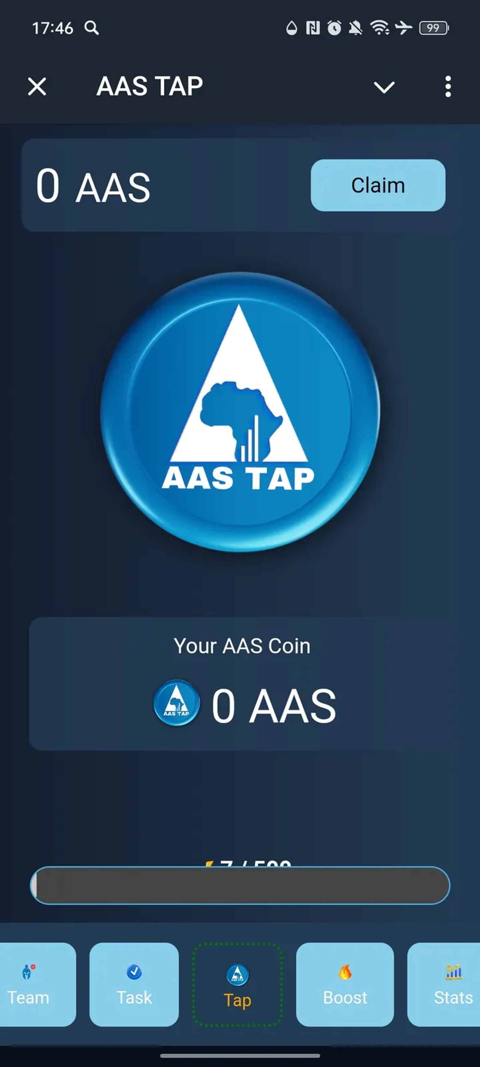 AAS TAP в Телеграм — скриншот 1