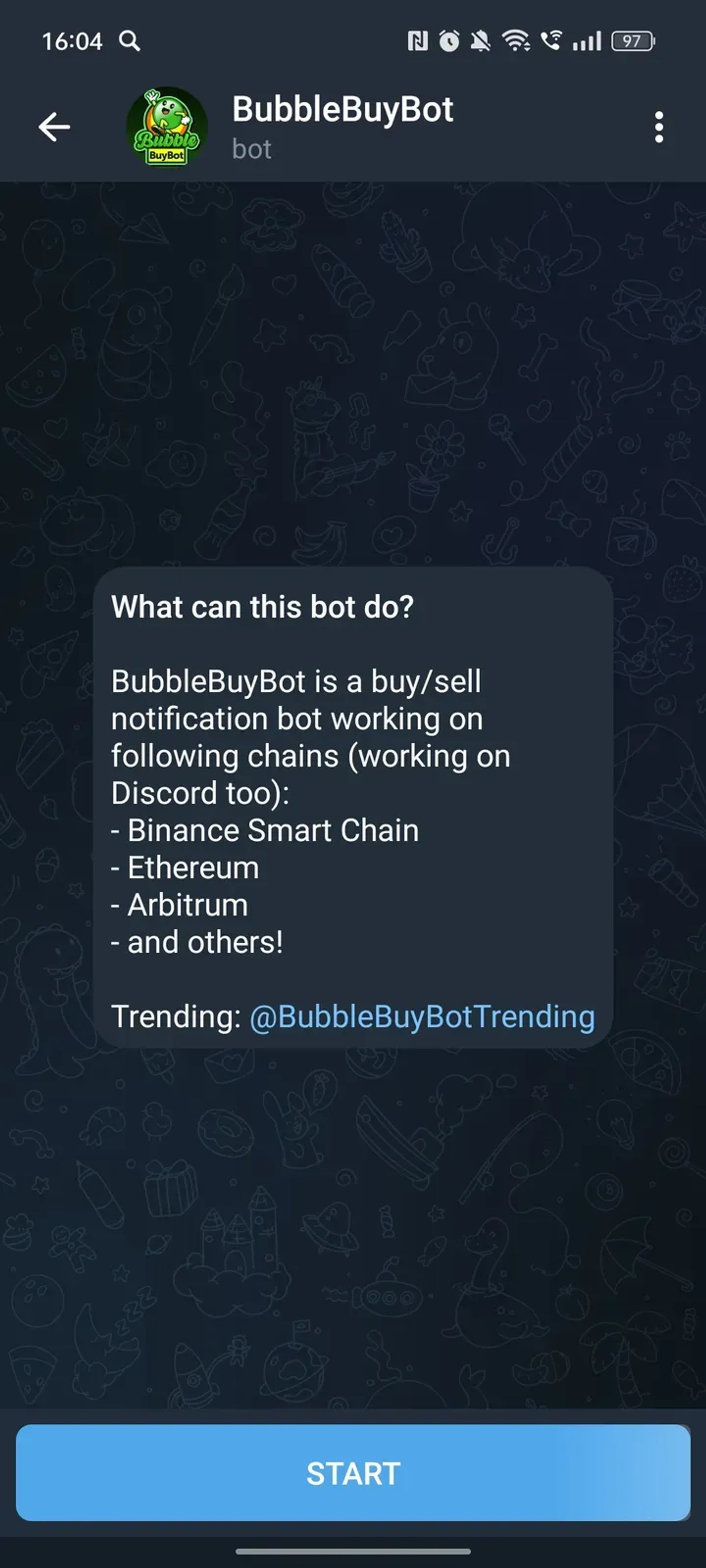 BubbleBuyBot в Телеграм — скриншот 1