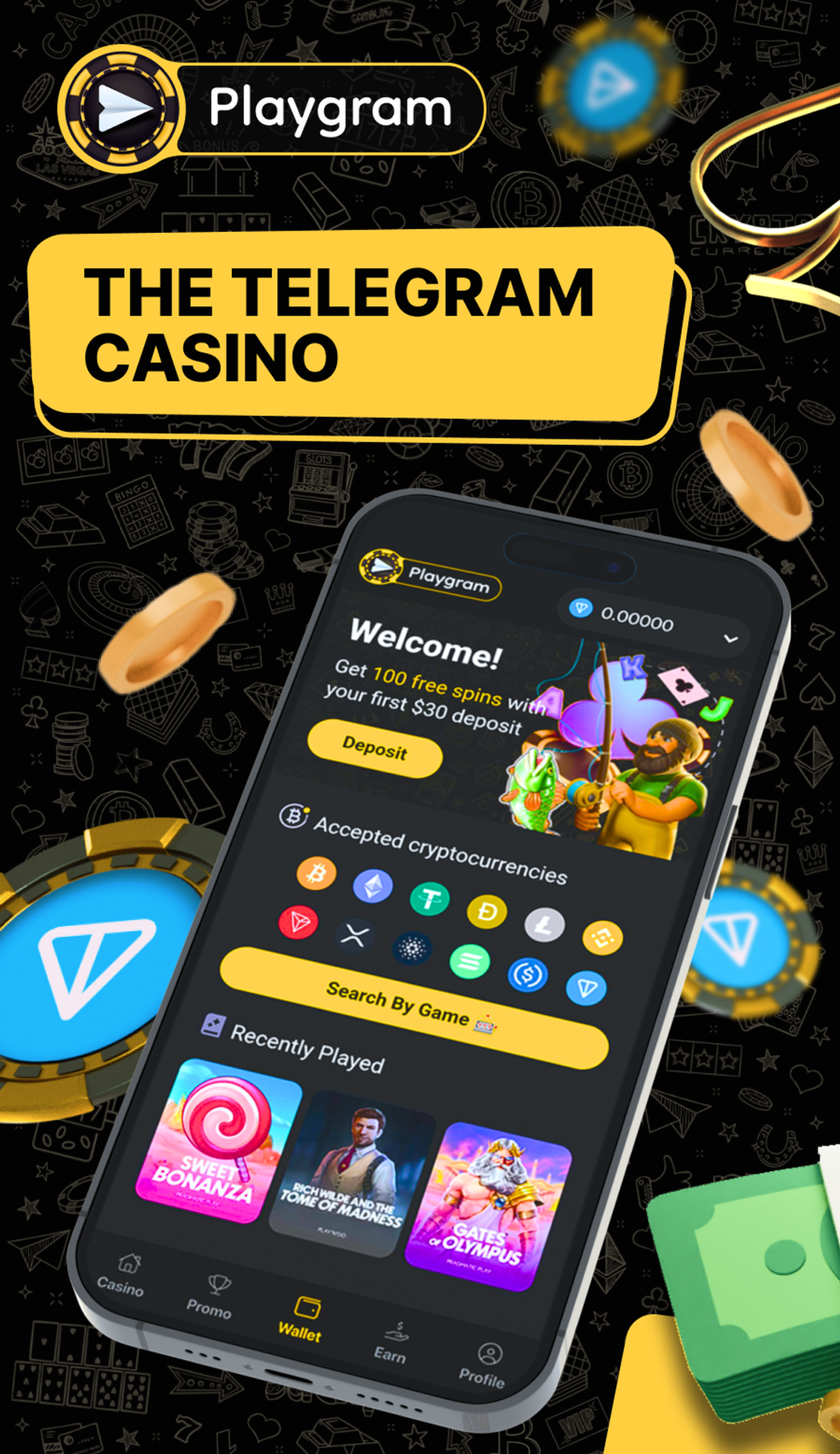 Playgram Casino 🎰 в Телеграм — скриншот 1