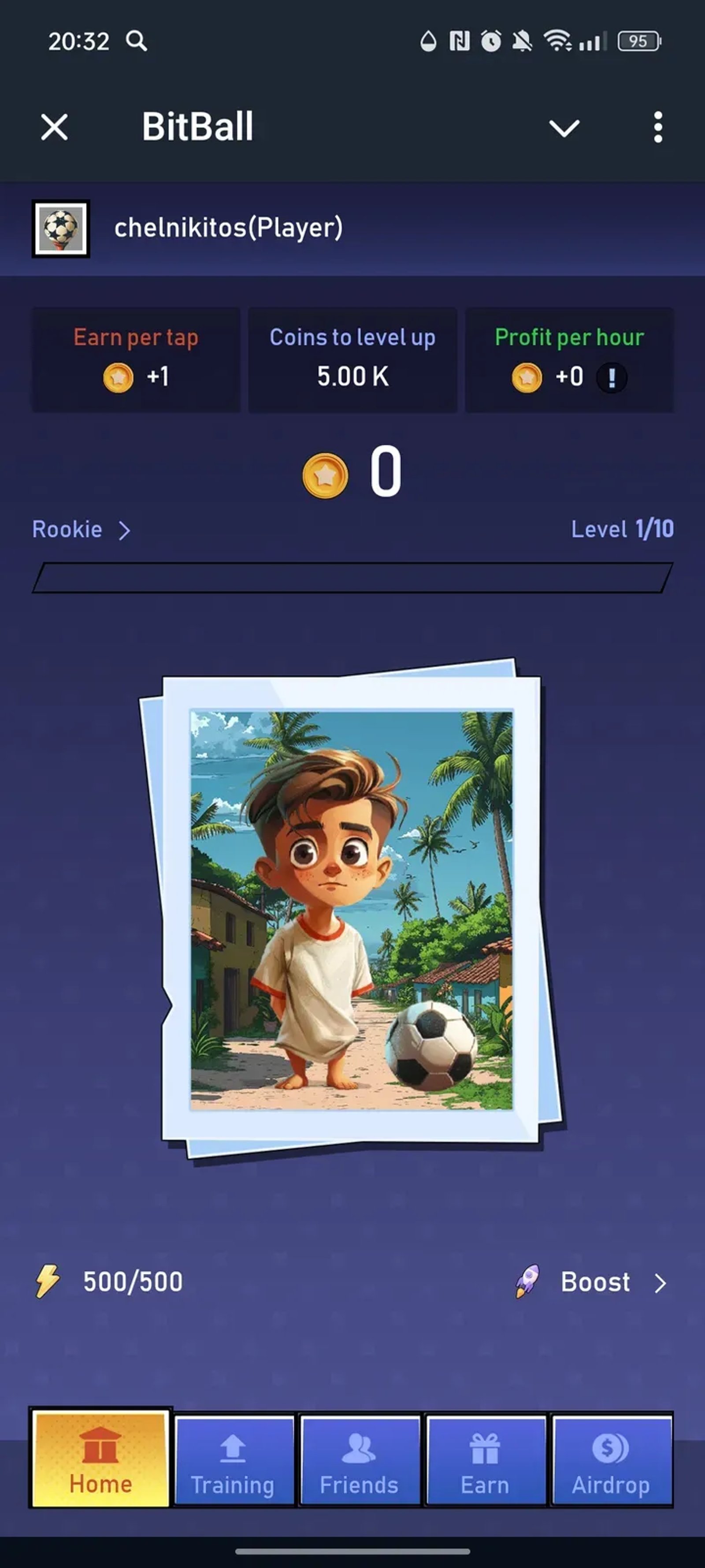 FootballTap - BitBall в Telegram — скриншот 1