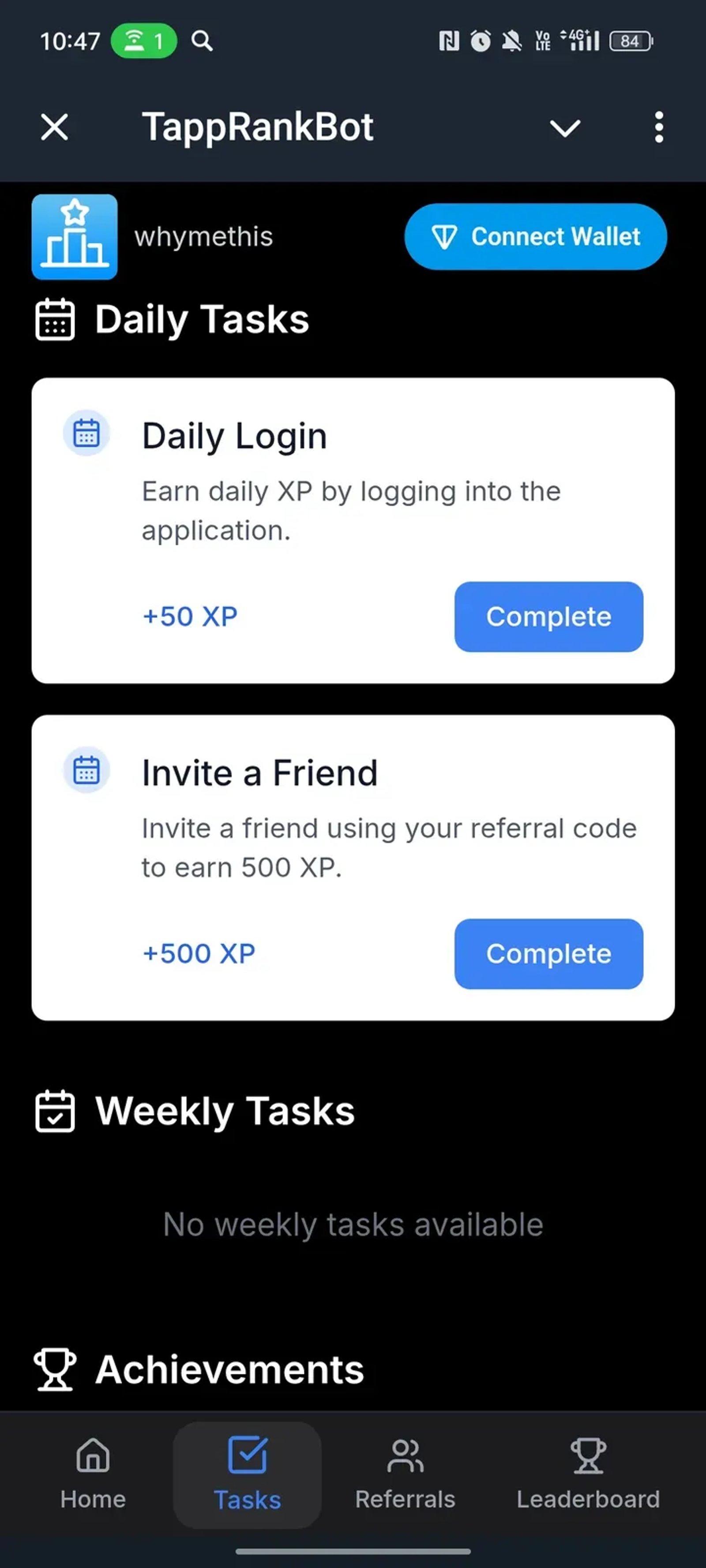 TappRankBot в Телеграм — скриншот 2