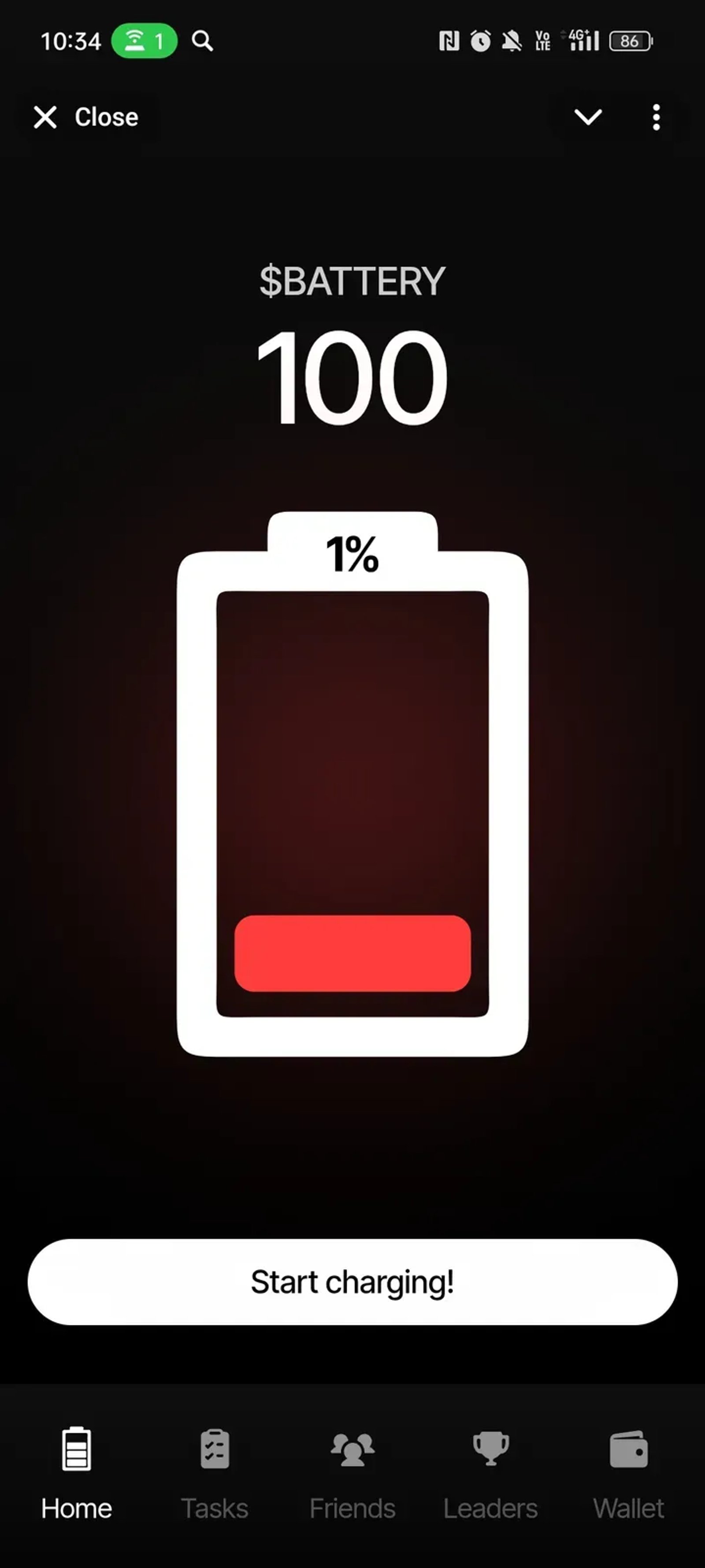 BATTERY в Телеграм — скриншот 1