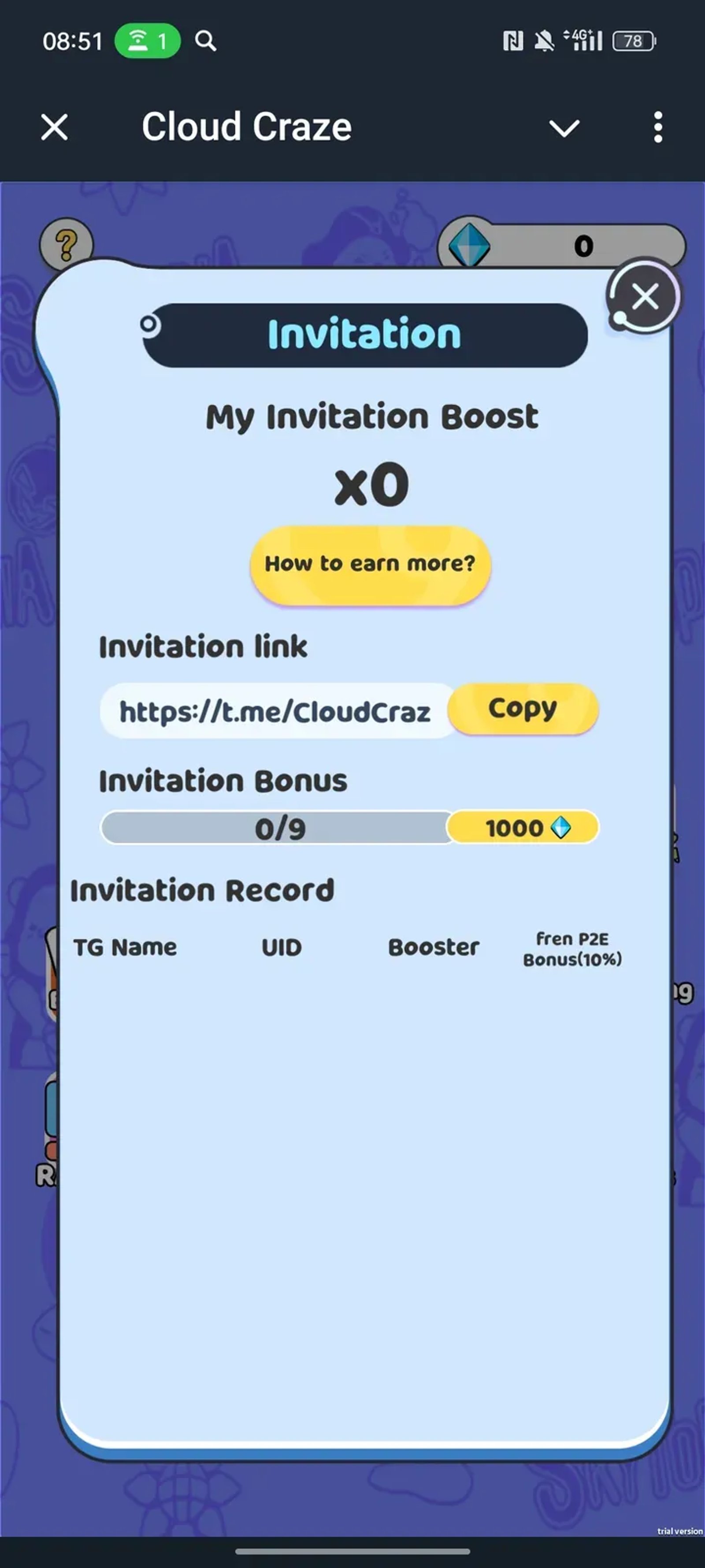 Cloud Craze в Телеграм — скриншот 2