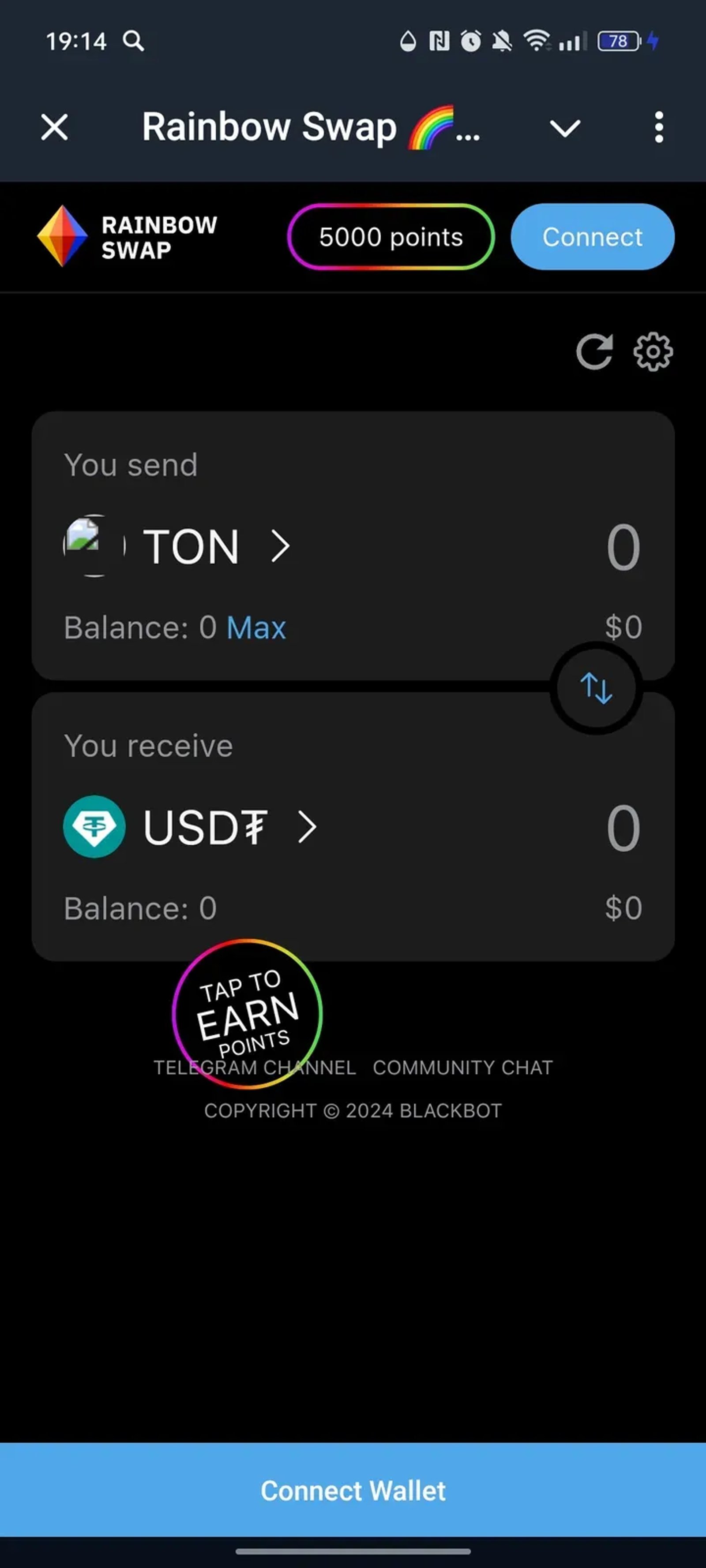 Rainbow.ag - Swap Aggregator on TON в Телеграм — скриншот 1