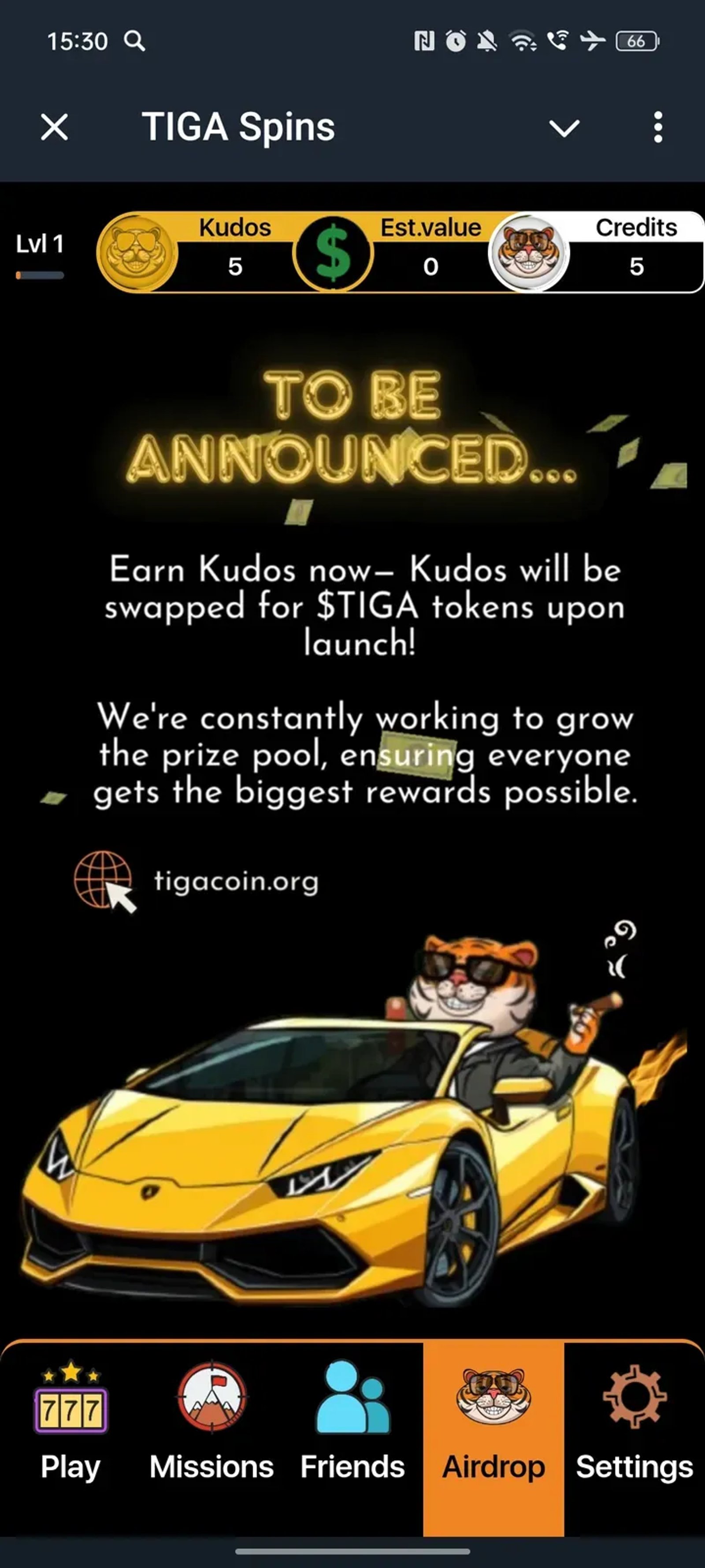 TIGA Spins в Телеграм — скриншот 4