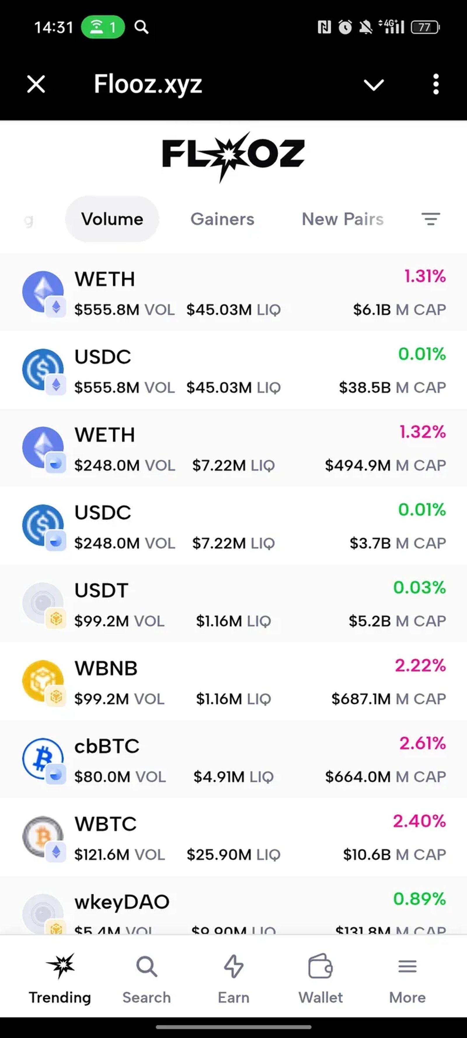 Flooz.xyz в Телеграм — скриншот 2