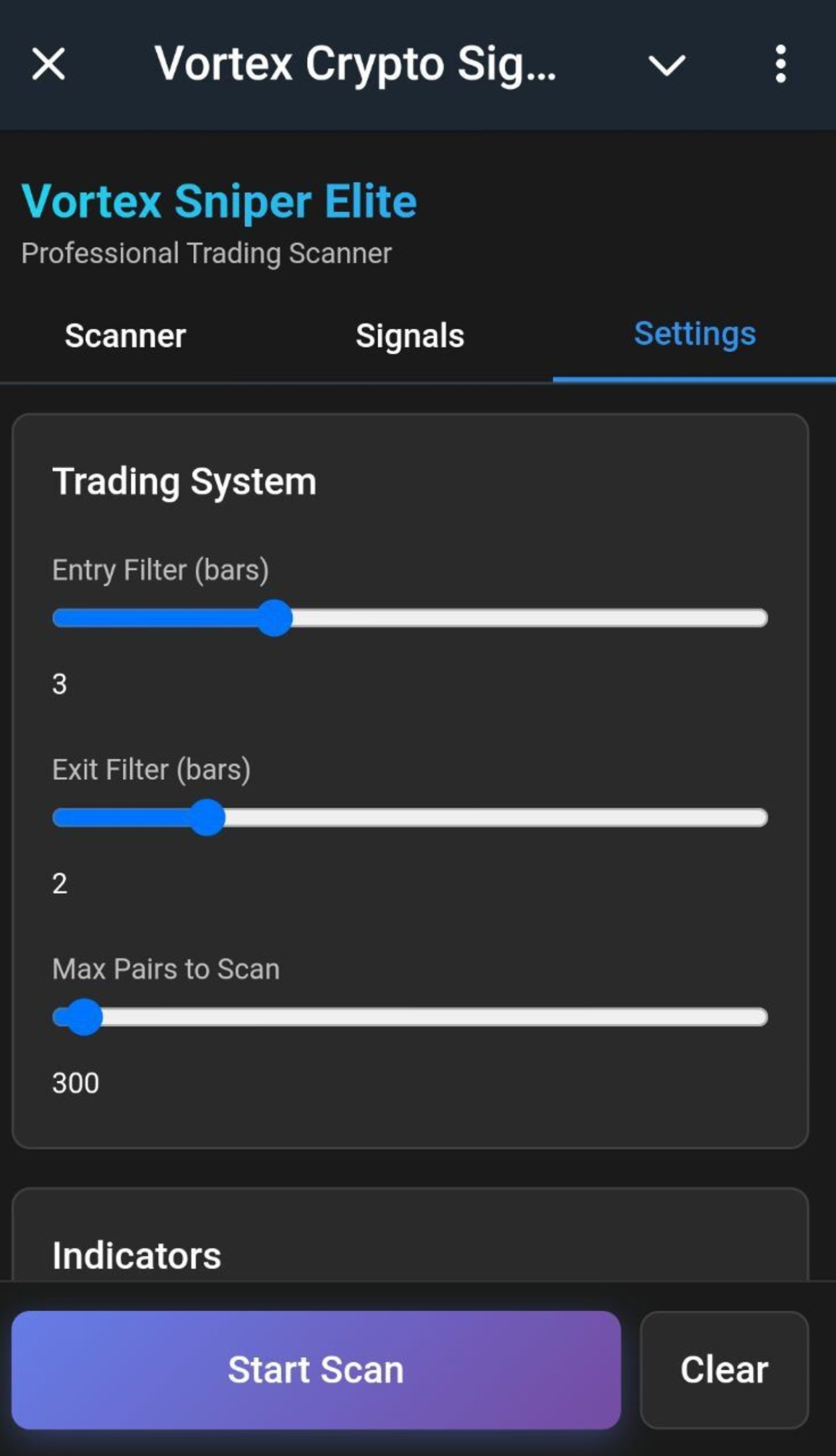 Vortex Crypto Signals Telegram Screenshot 2