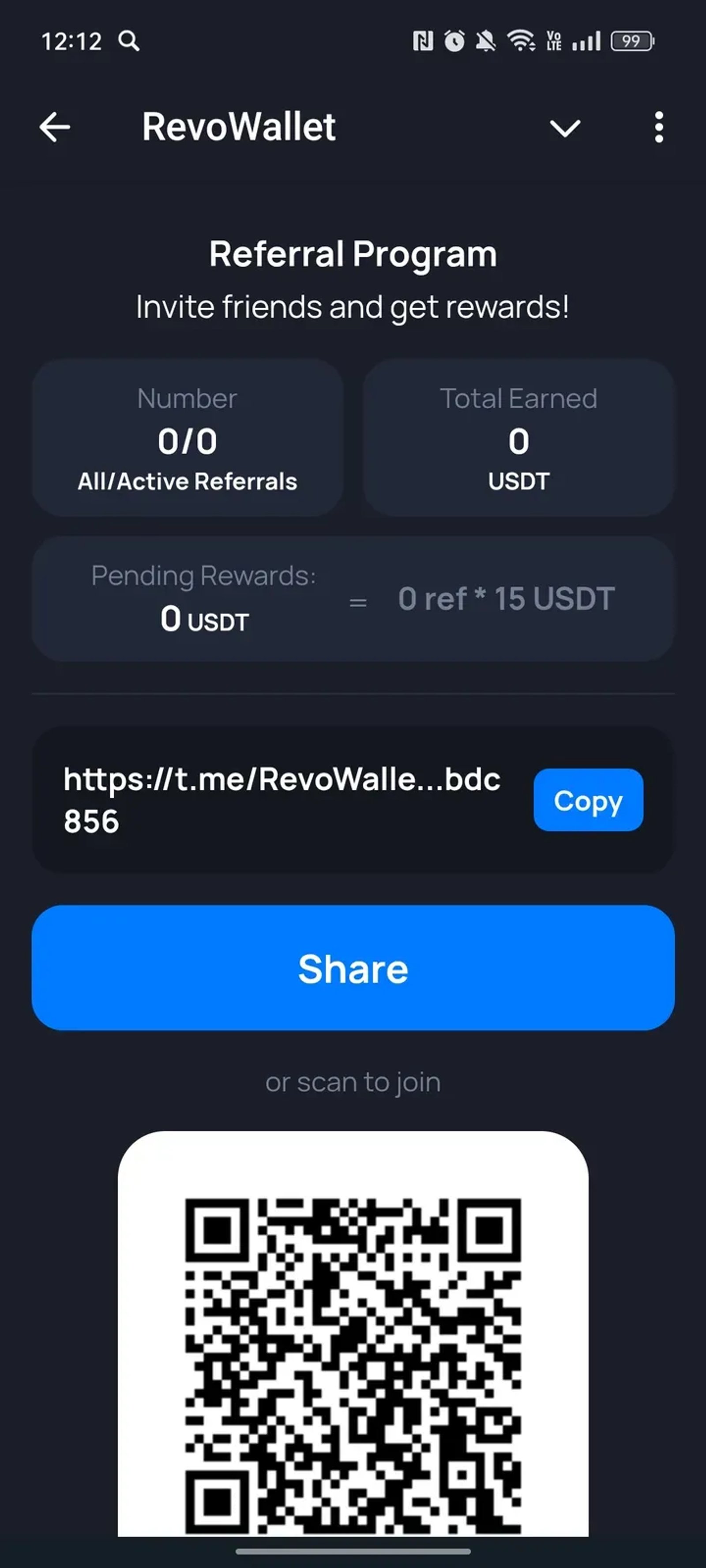 RevoWallet в Телеграм — скриншот 3