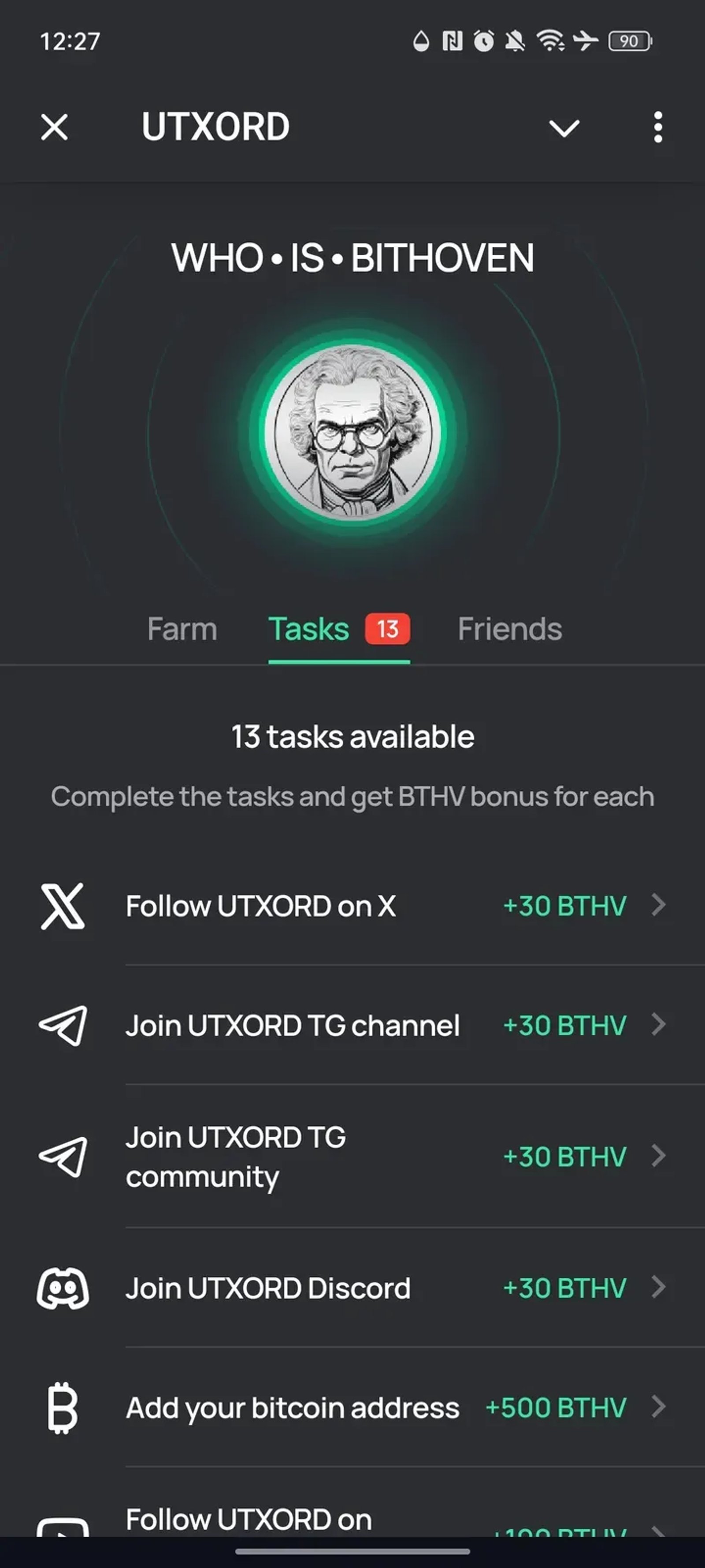 UTXORD в Телеграм — скриншот 2