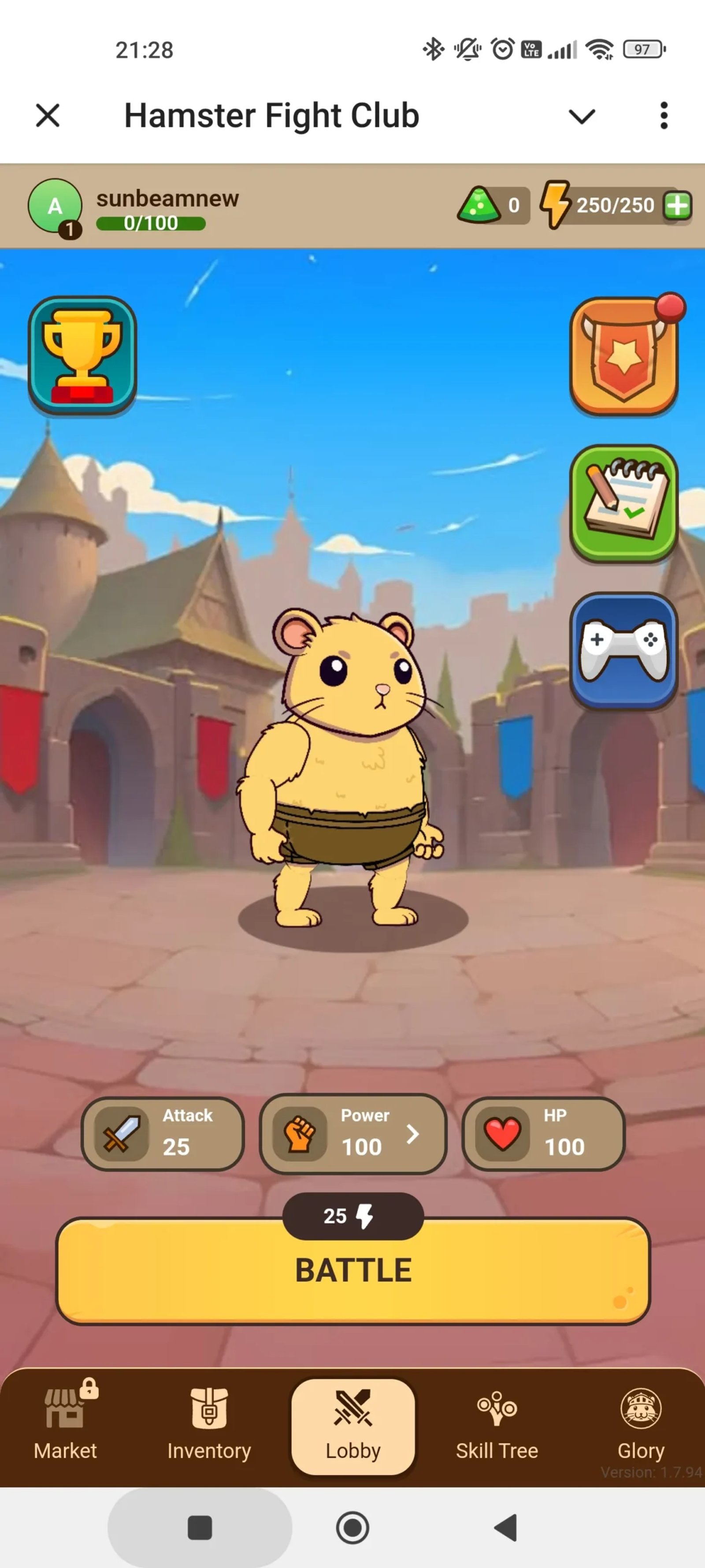 Hamster Fight Club Бой