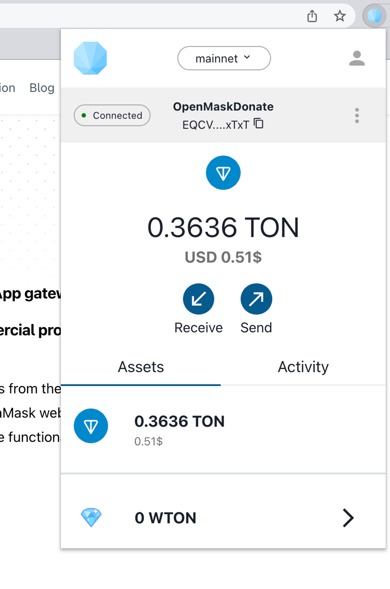 OpenMask в Телеграм — скриншот 1