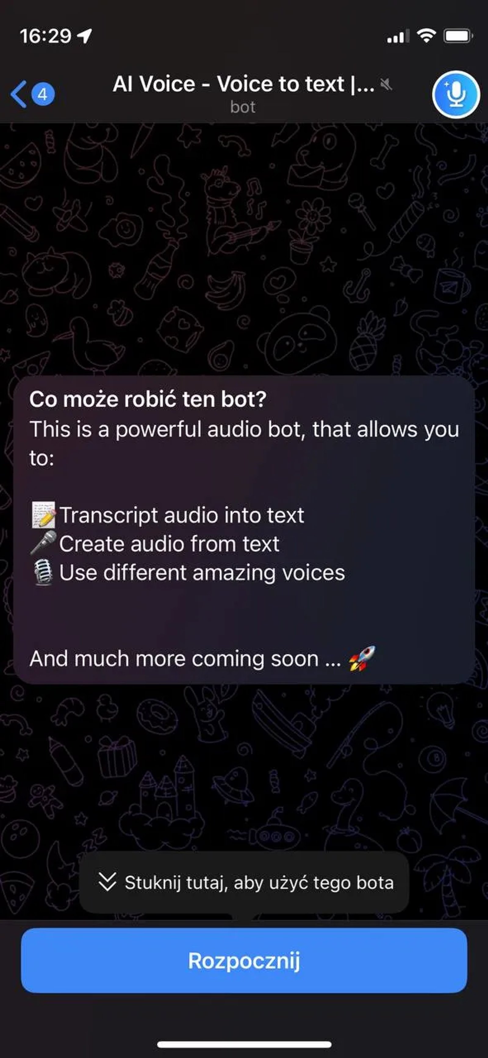 AI Voice - Voice to text | Text to voice в Телеграм — скриншот 3
