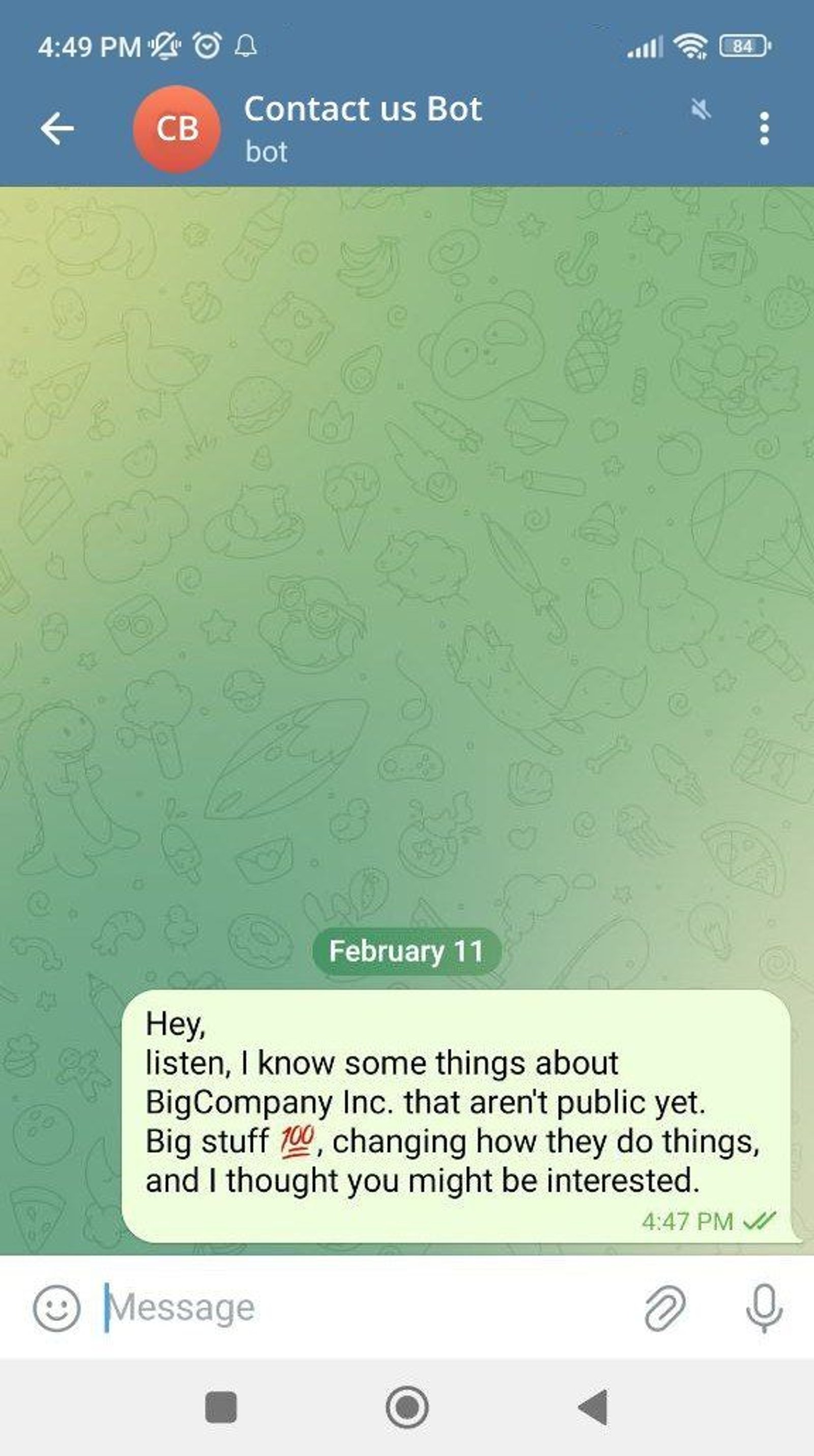 Feedback Bots Manager в Telegram — скриншот 1