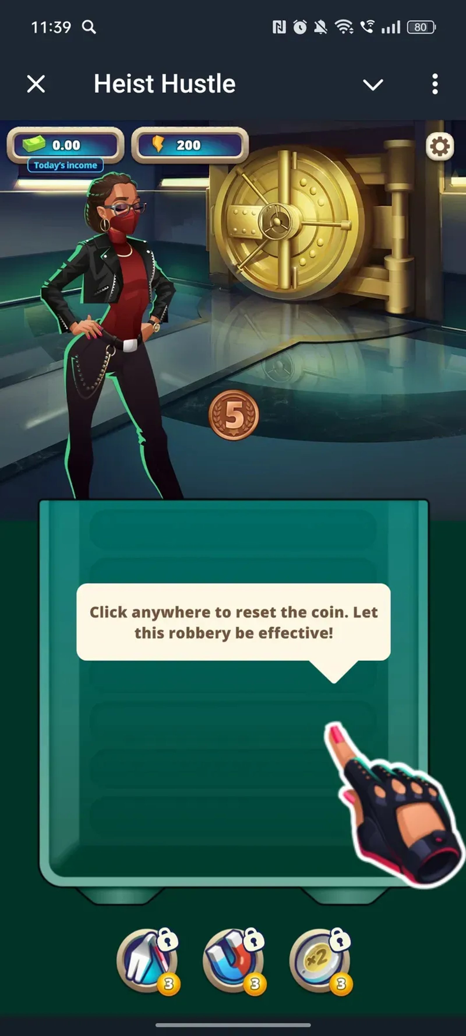 Heist Hustle в Телеграм — скриншот 1