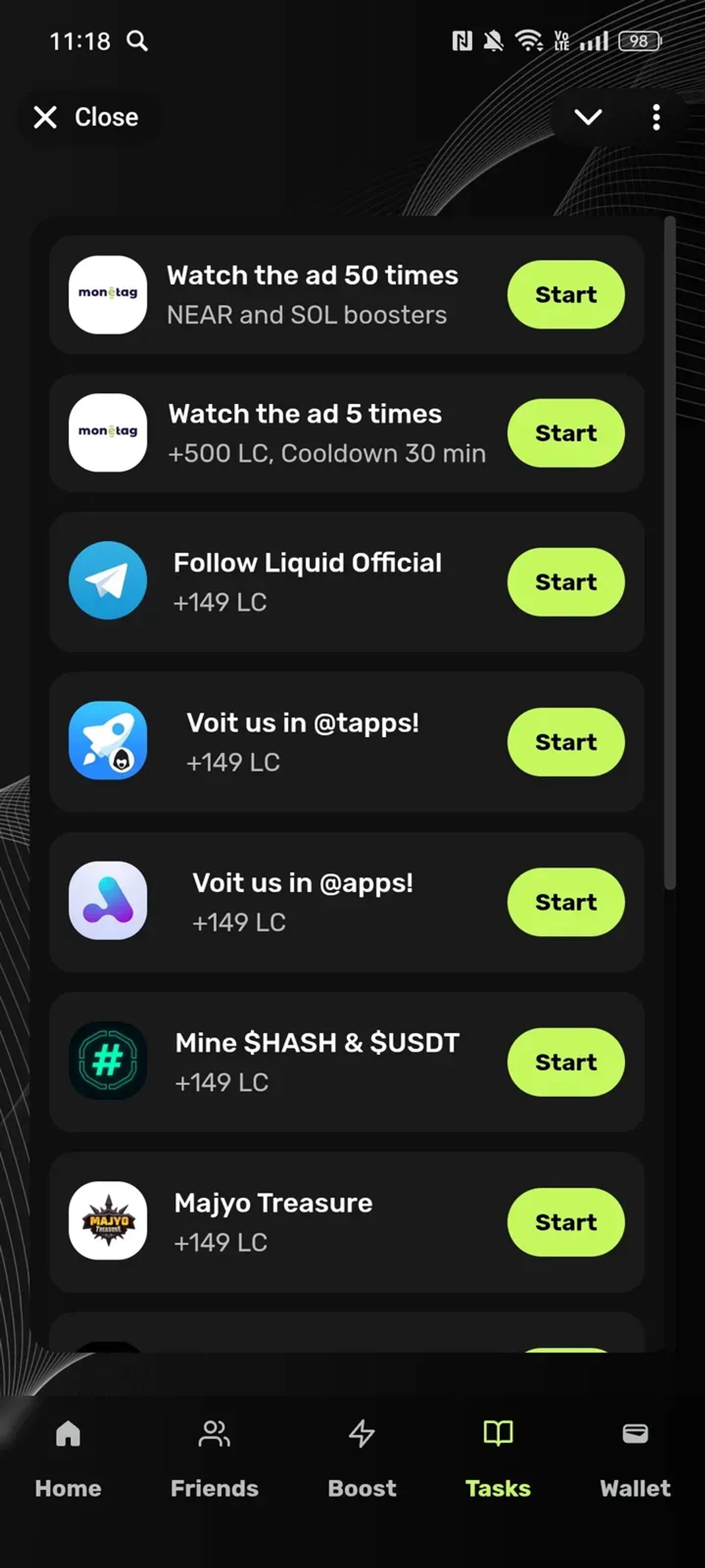 Liquid Coin в Телеграм — скриншот 4