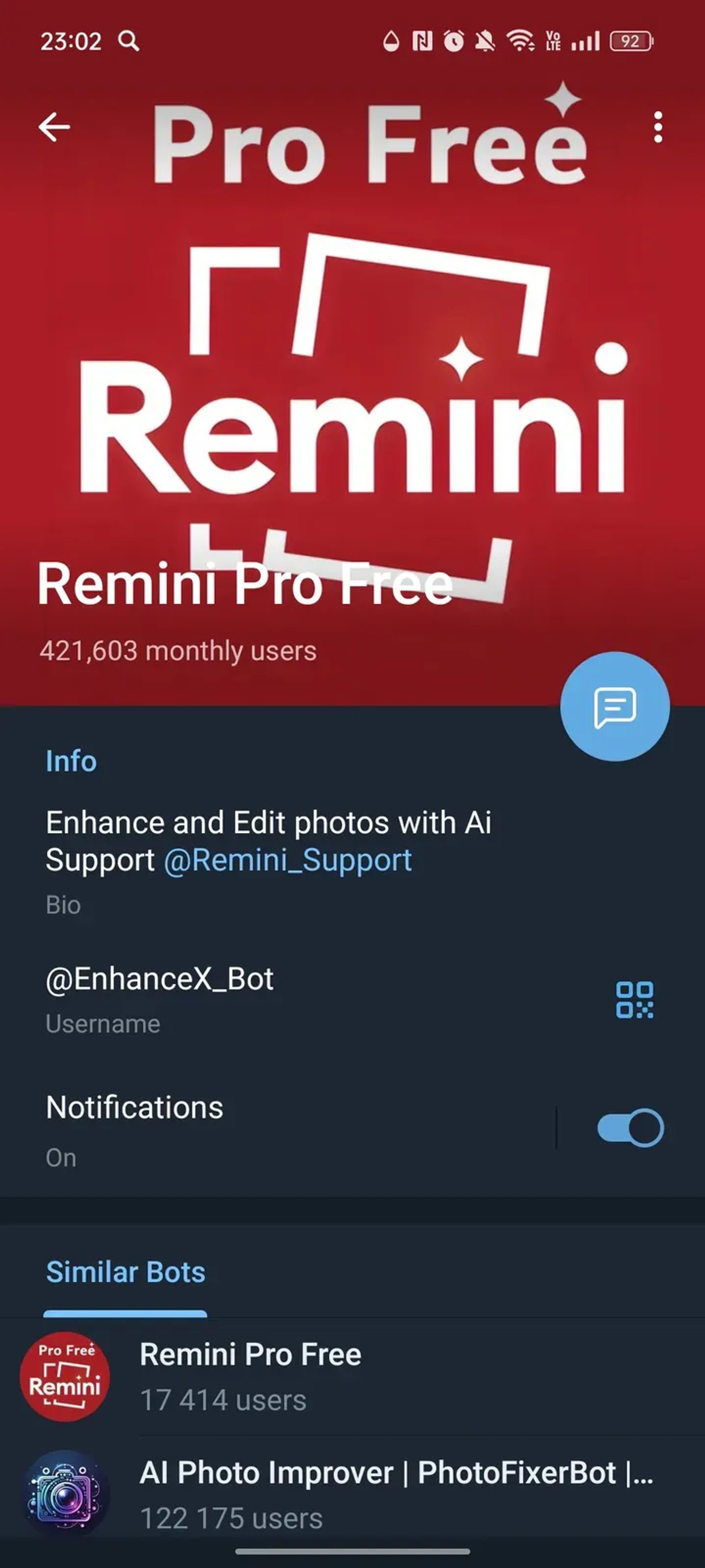 Remini Pro Free в Телеграм — скриншот 4