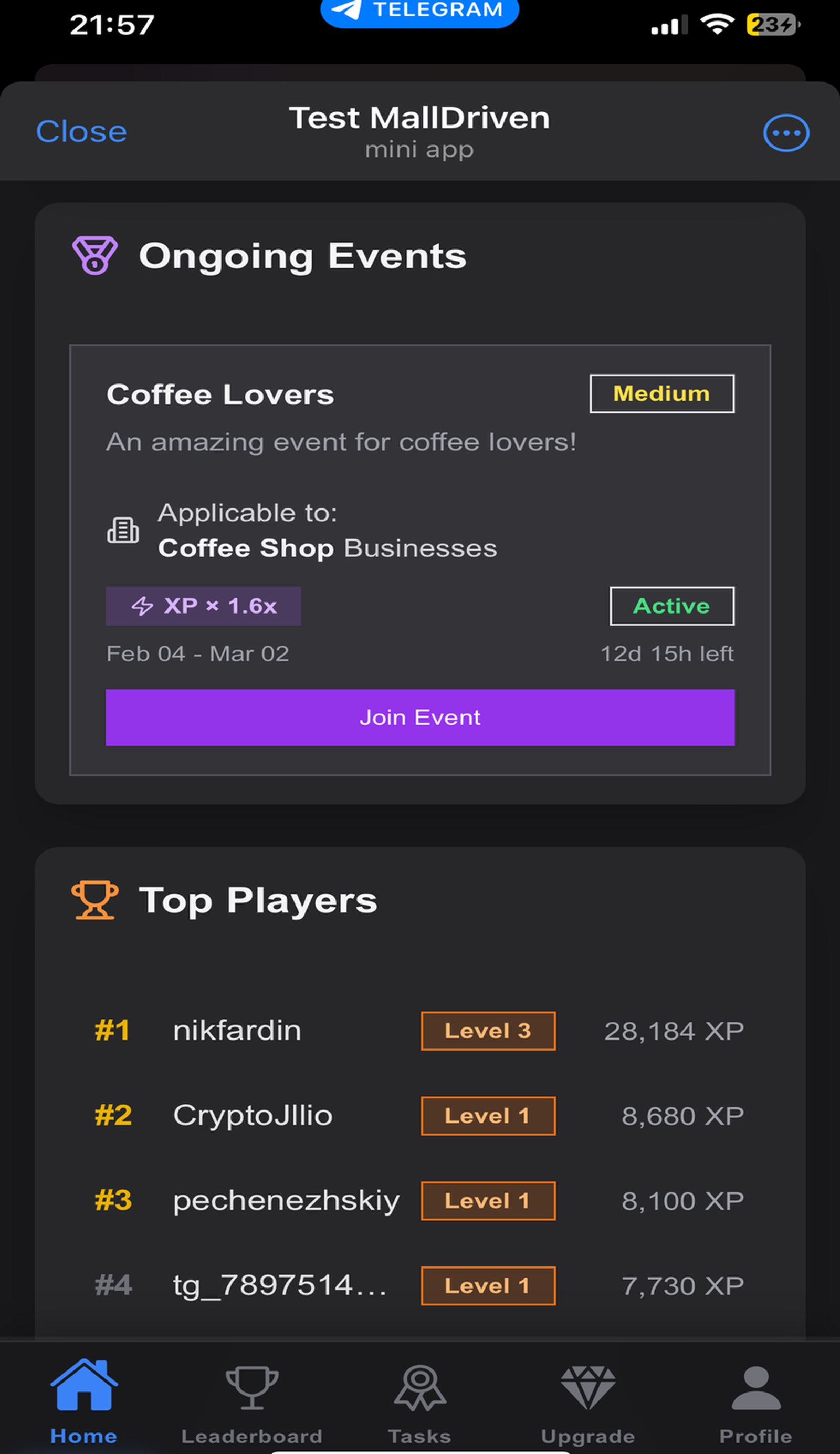 MallDriven Game в Телеграм — скриншот 3