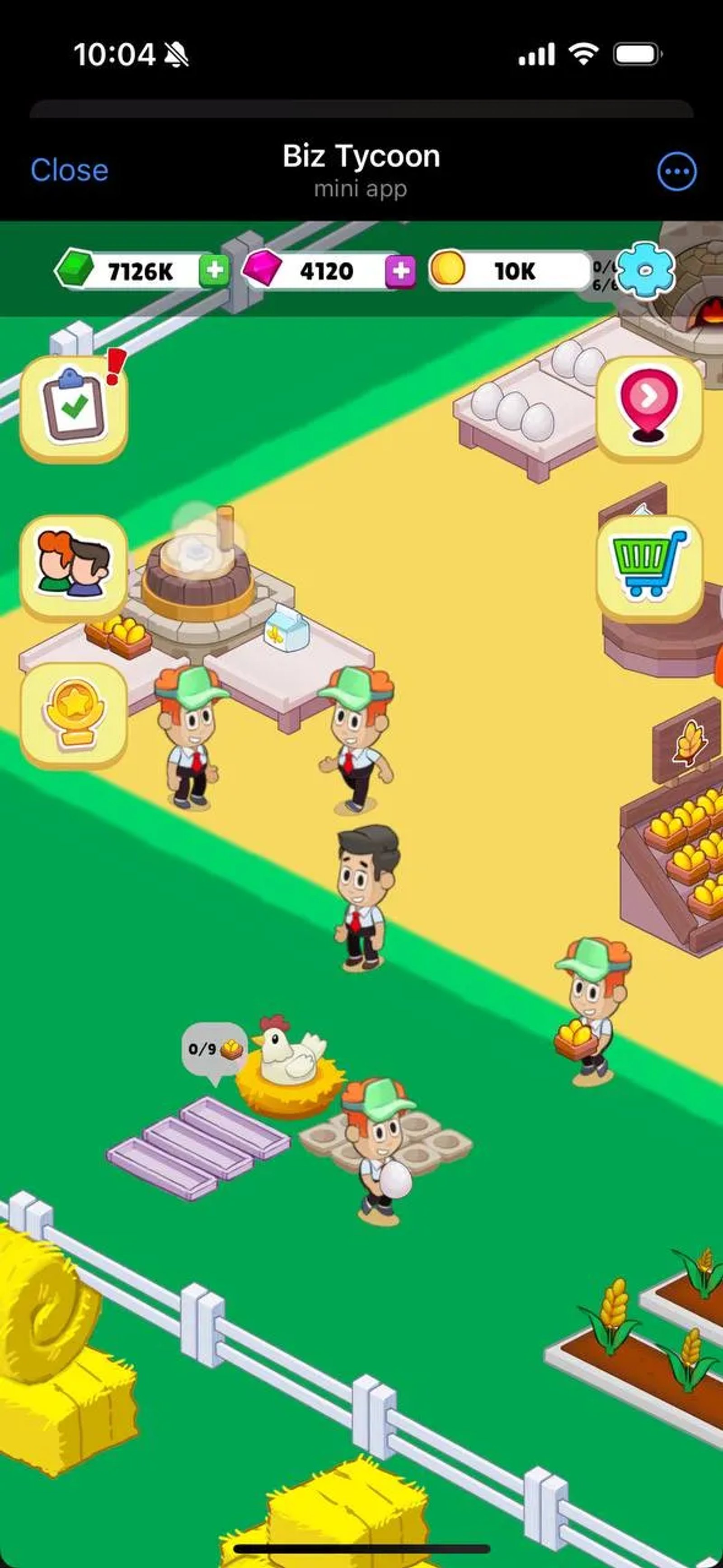 Biz Tycoon в Телеграм — скриншот 4