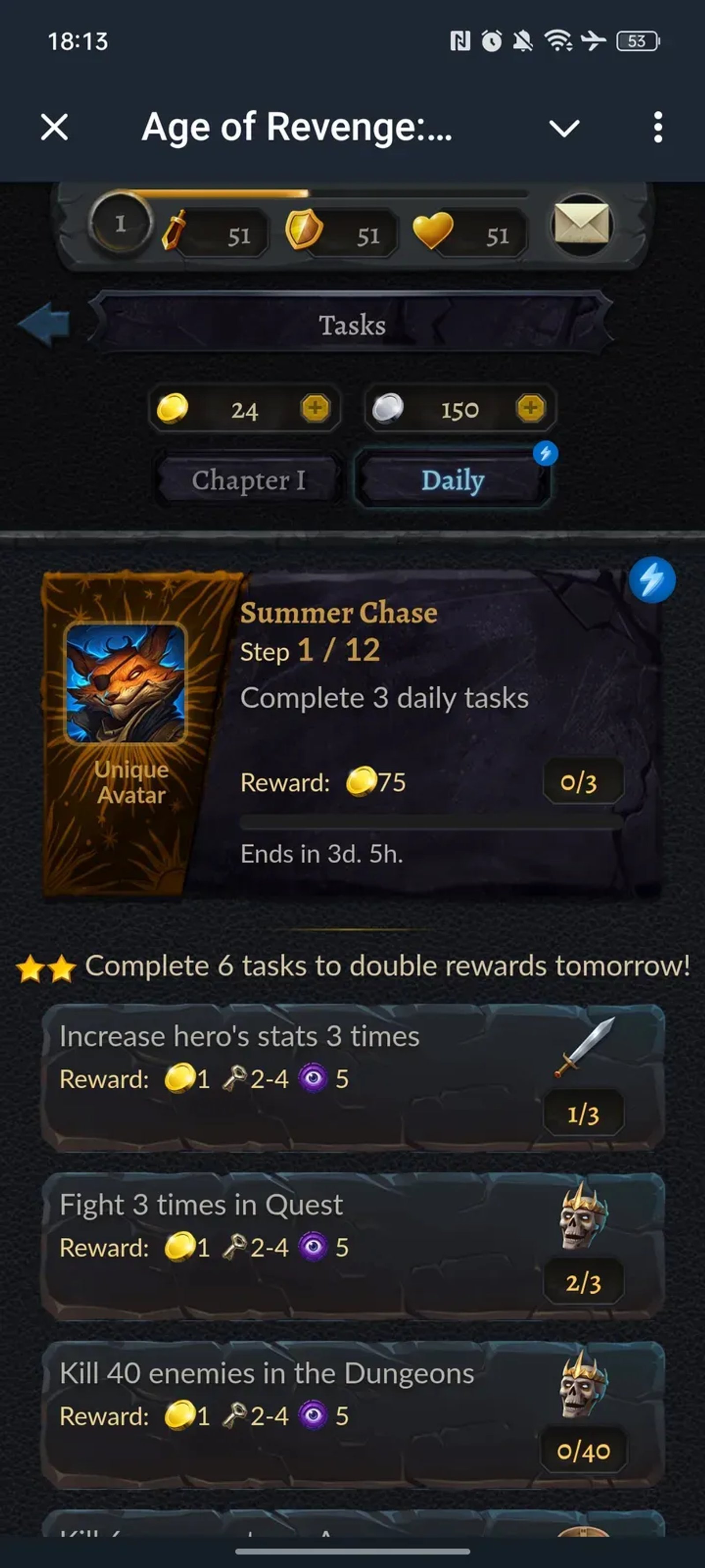 Age of Revenge: MMORPG в Телеграм — скриншот 4