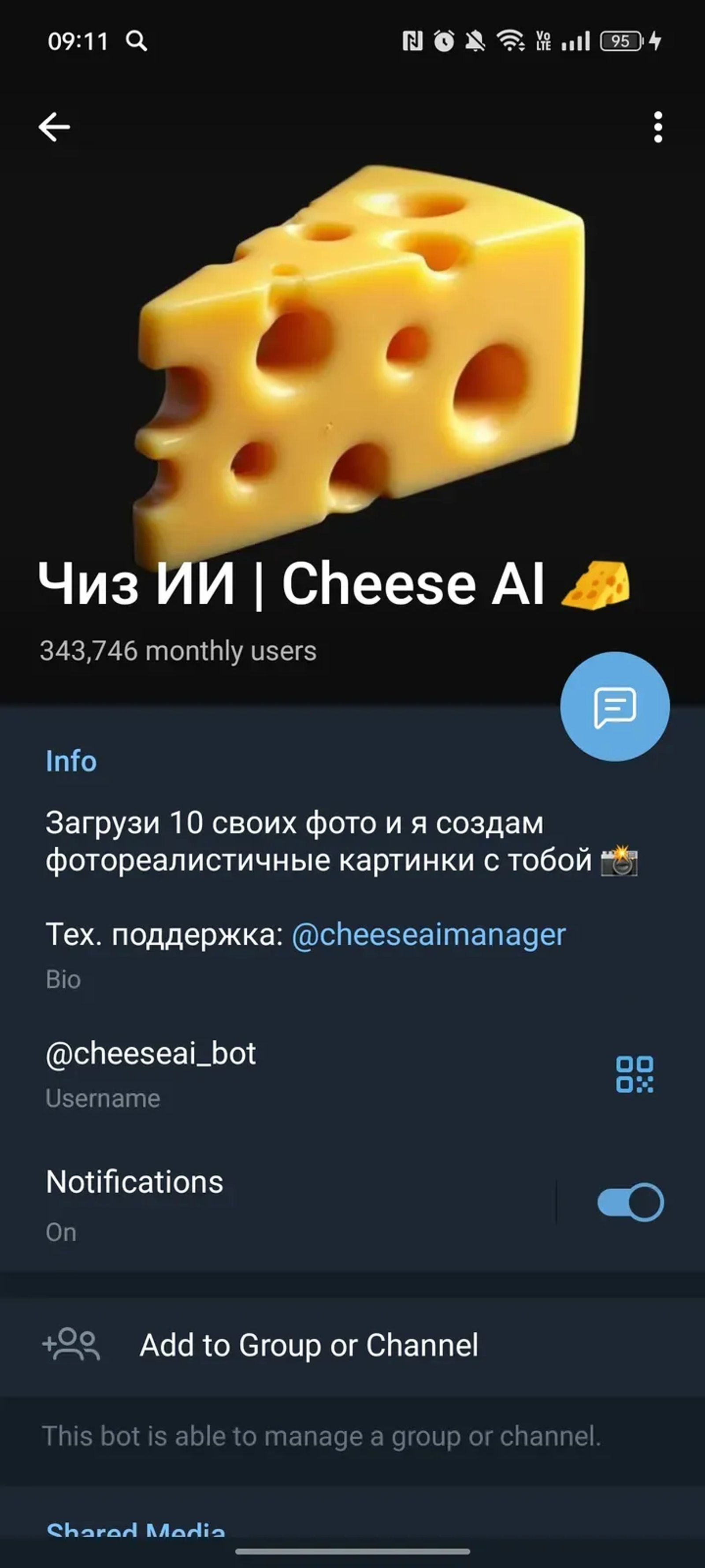 Чиз ИИ | Cheese AI 🧀 в Телеграм — скриншот 4