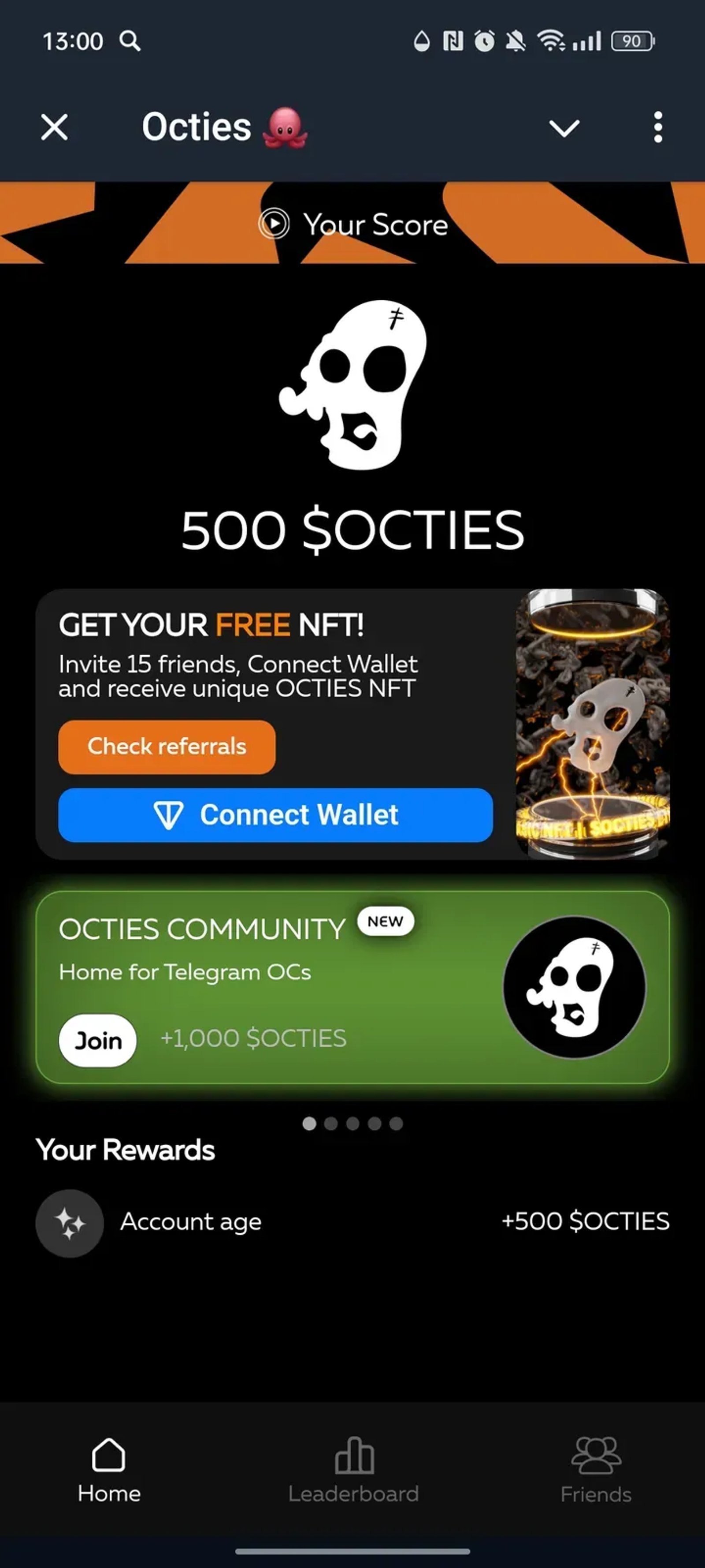 Octies Farm в Телеграм — скриншот 1
