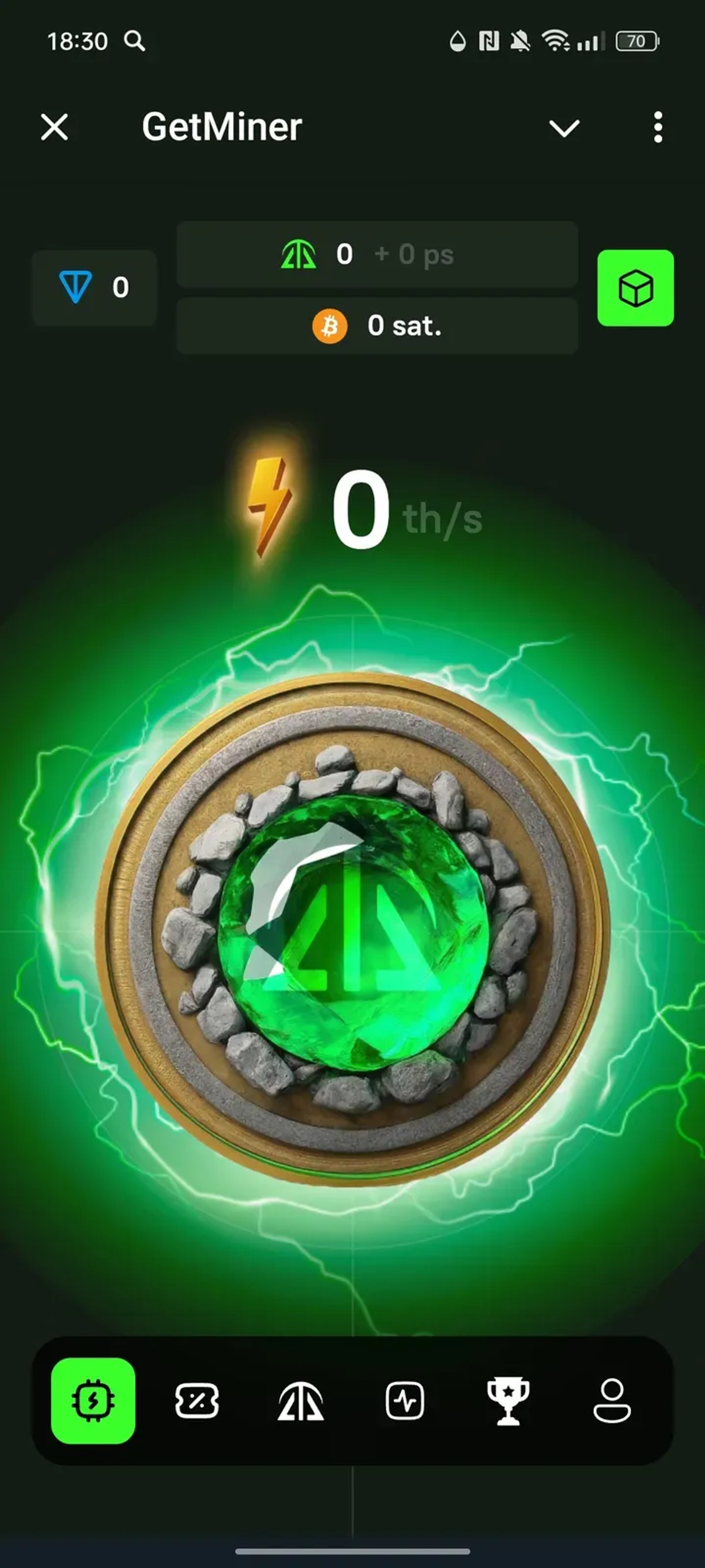 GetMiner в Телеграм — скриншот 1