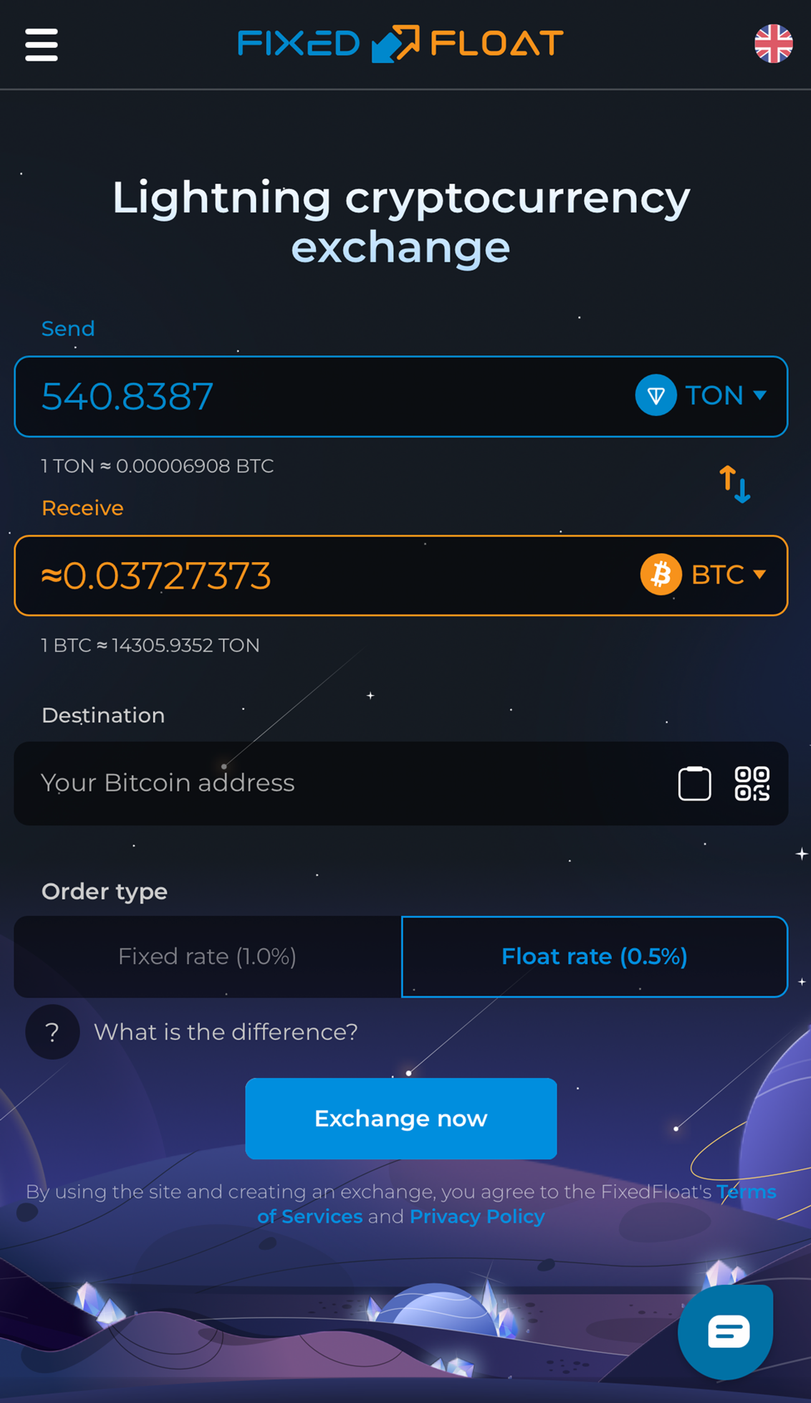 FixedFloat Telegram Screenshot 1