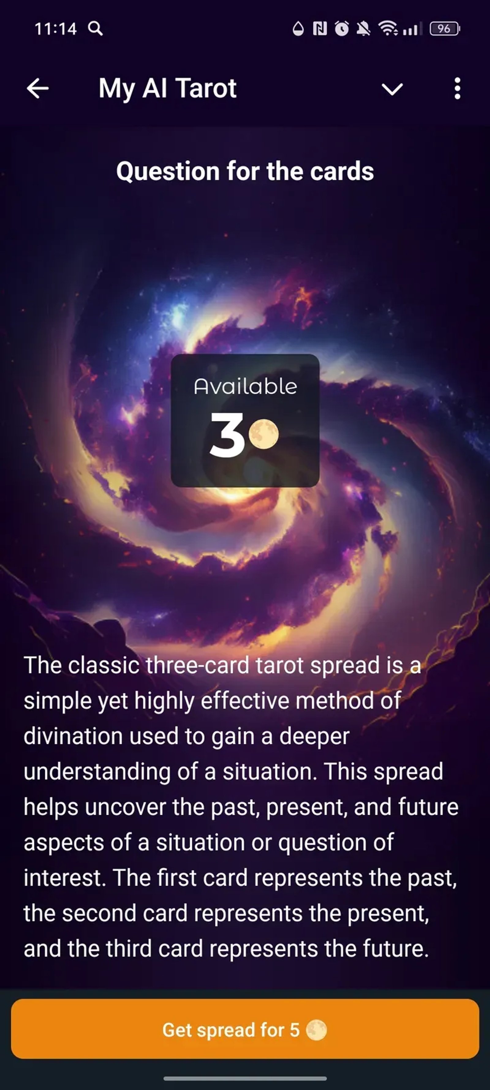 My AI Tarot в Телеграм — скриншот 4