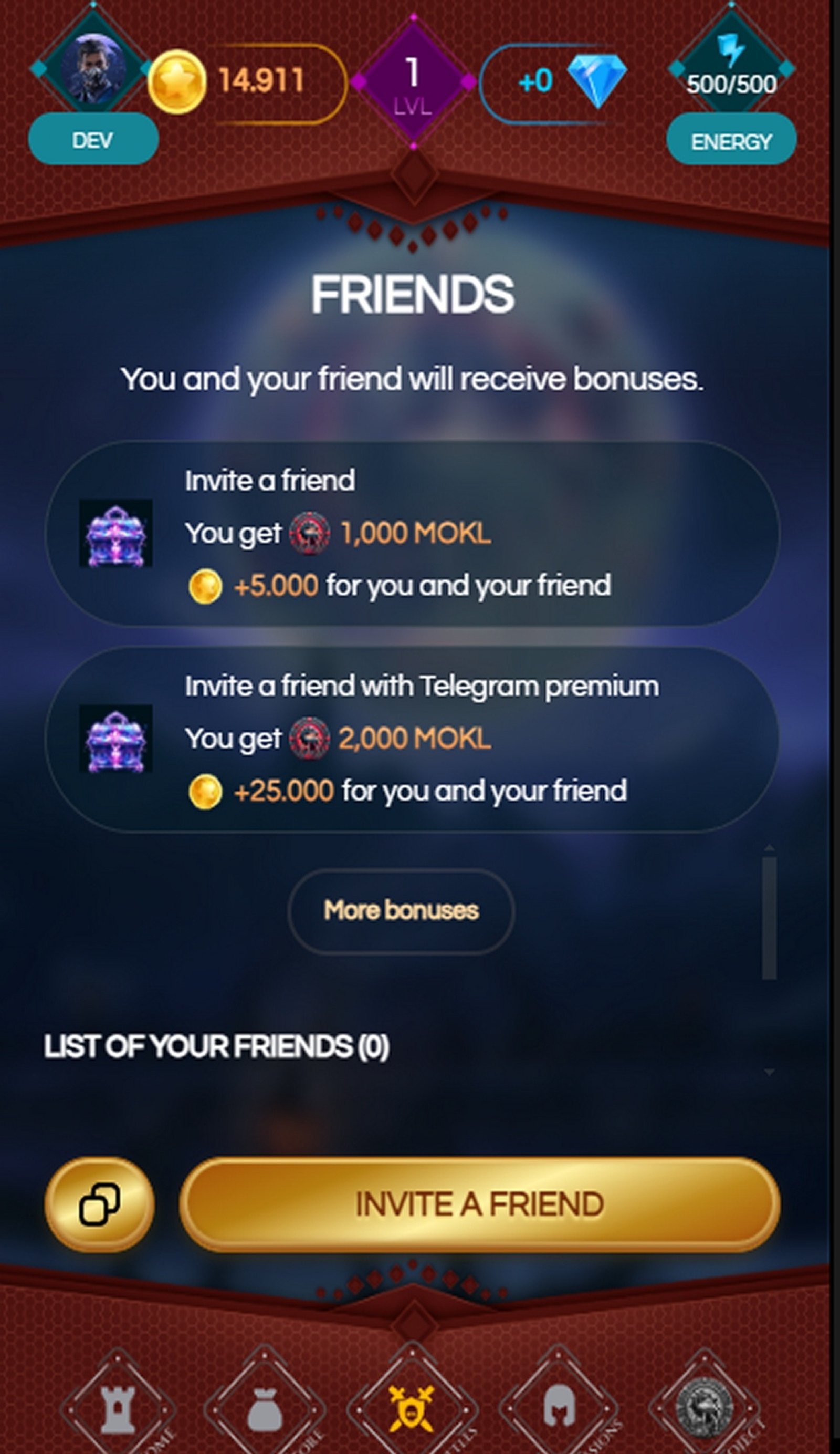 Mortal Klicker в Телеграм — скриншот 7