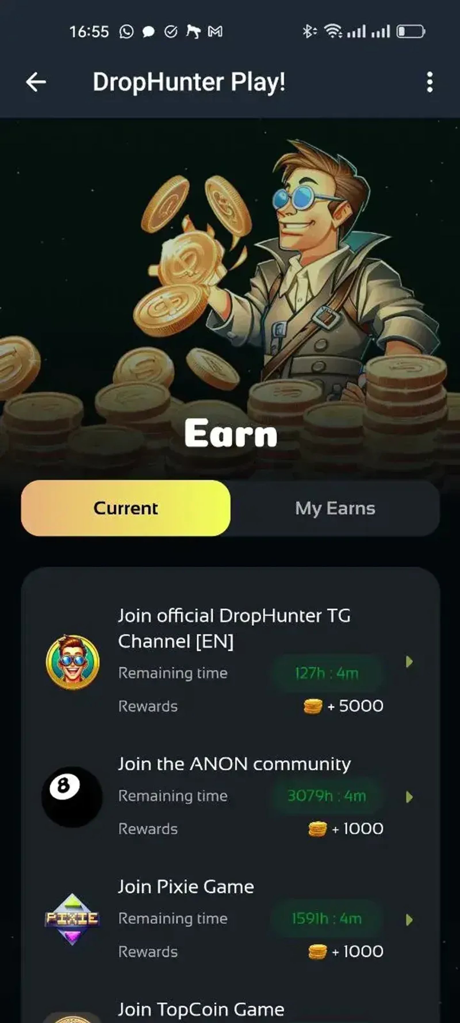 DropHunter Play! в Телеграм — скриншот 1