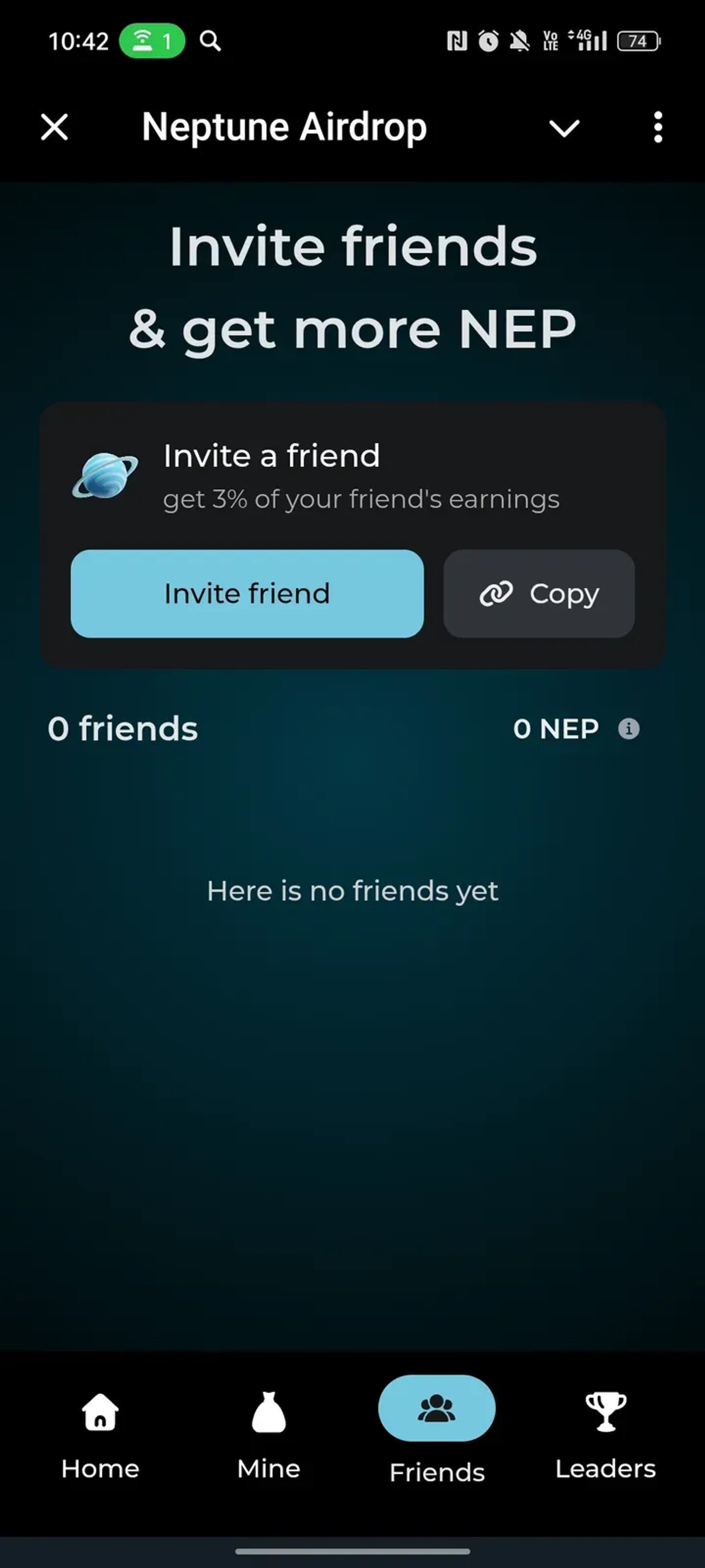 Neptune Airdrop в Телеграм — скриншот 3