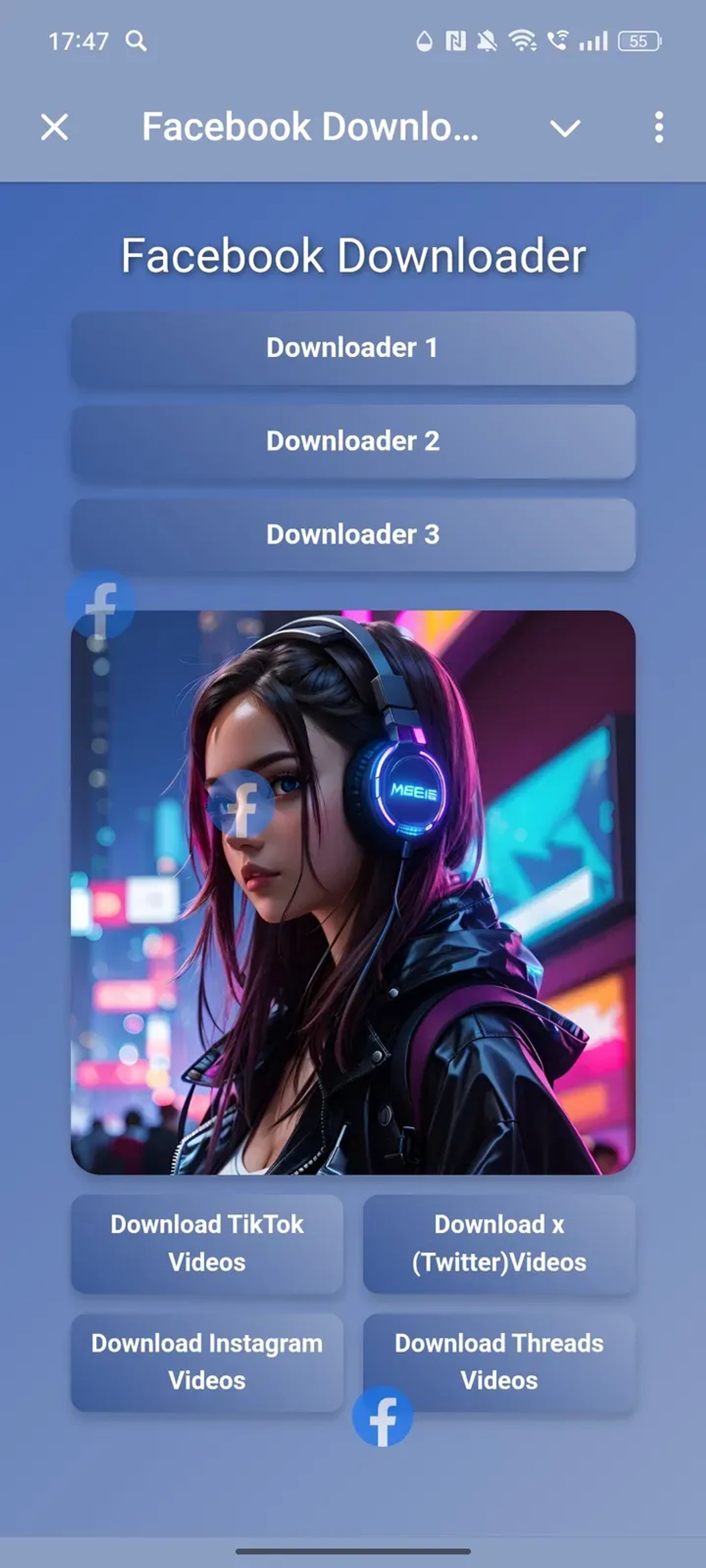 Facebook Downloader в Телеграм — скриншот 1