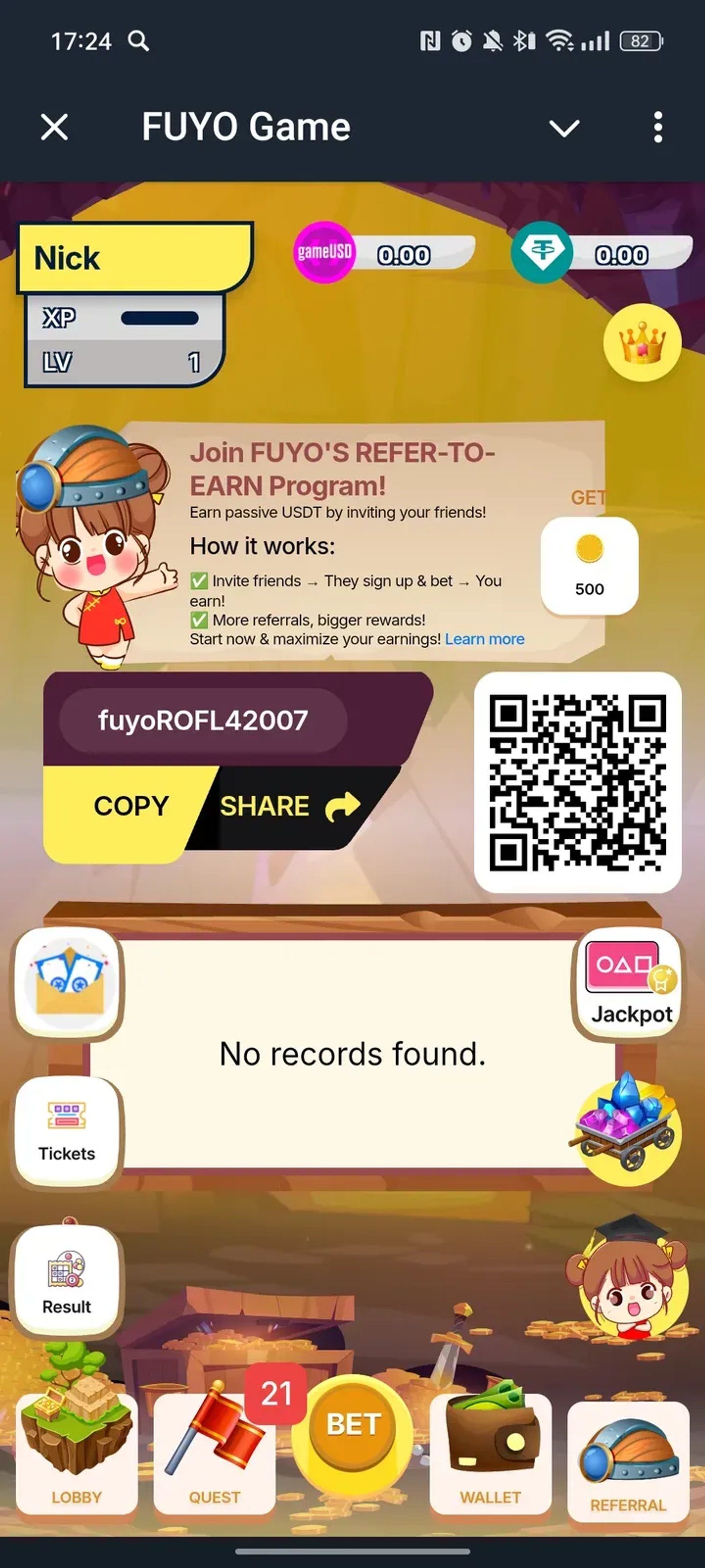 FUYO Game в Телеграм — скриншот 4