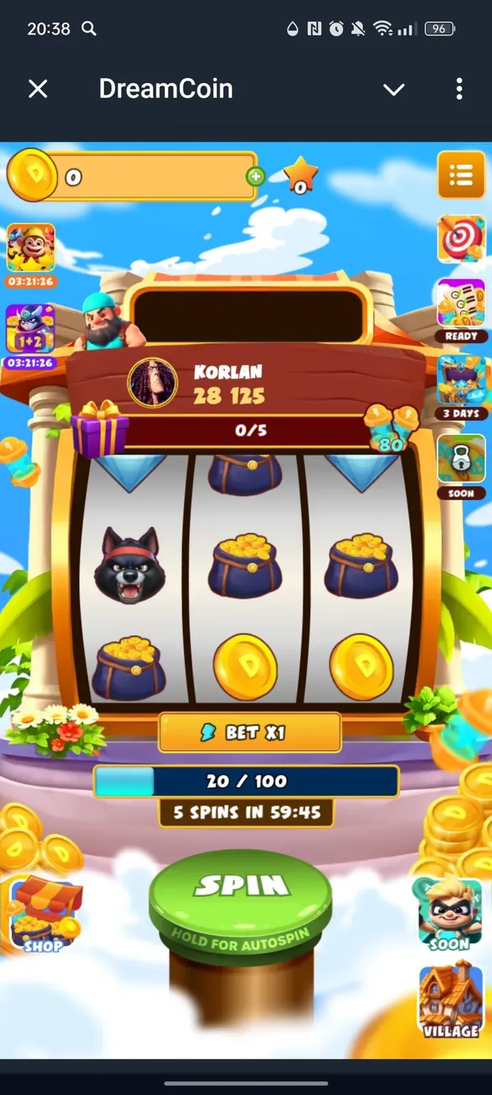 DreamCoin в Телеграм — скриншот 1