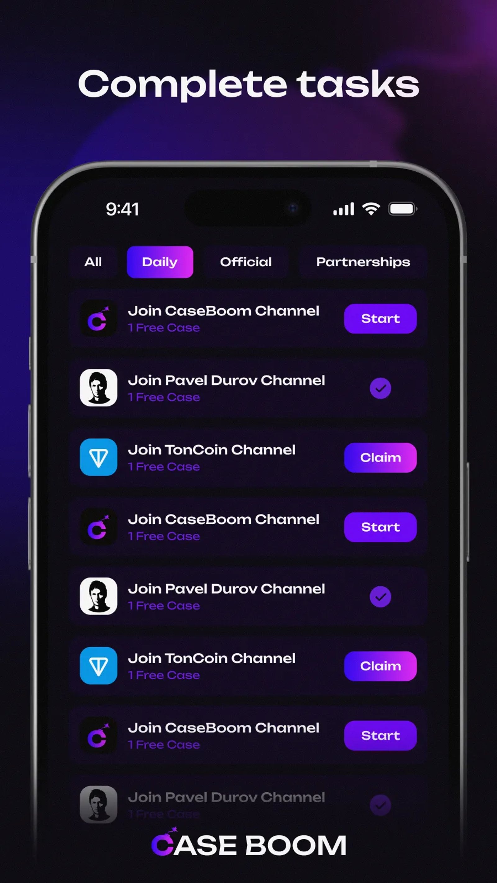 Case Boom Bot в Телеграм — скриншот 3