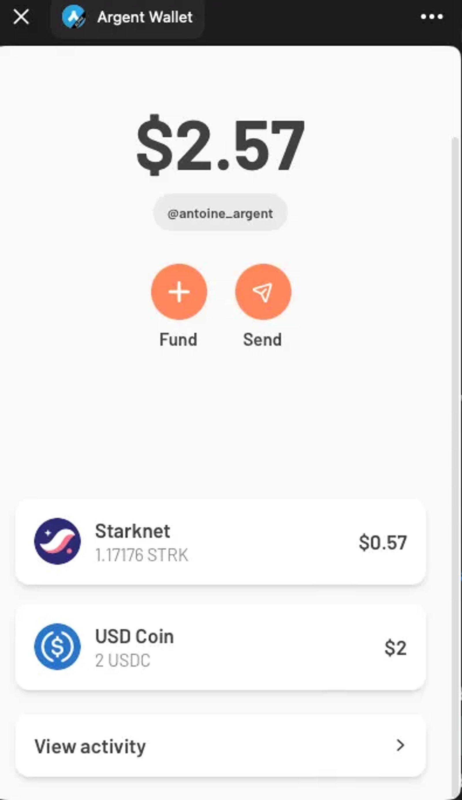 Argent Wallet (⚠️deprecated) в Телеграм — скриншот 1