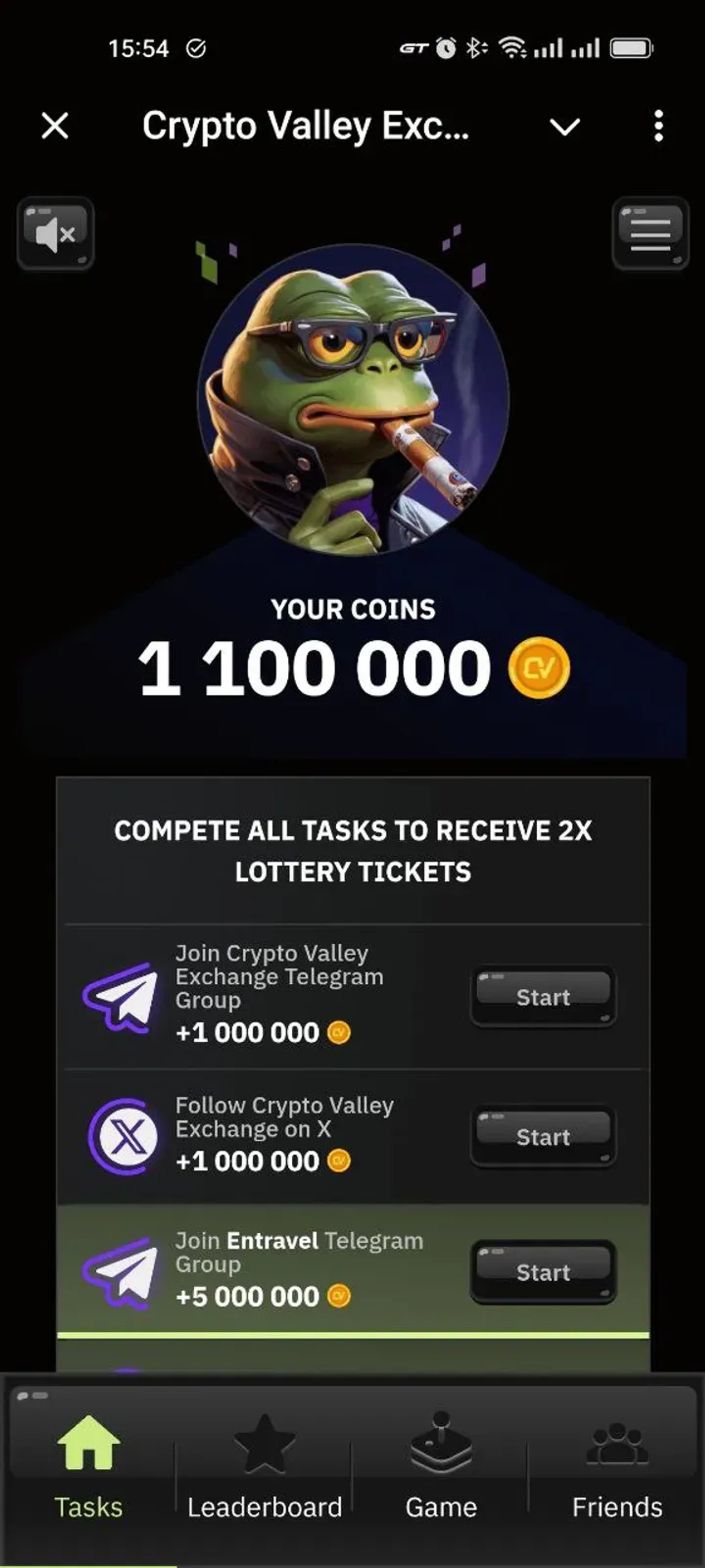 Crypto Valley Exchange App в Телеграм — скриншот 2