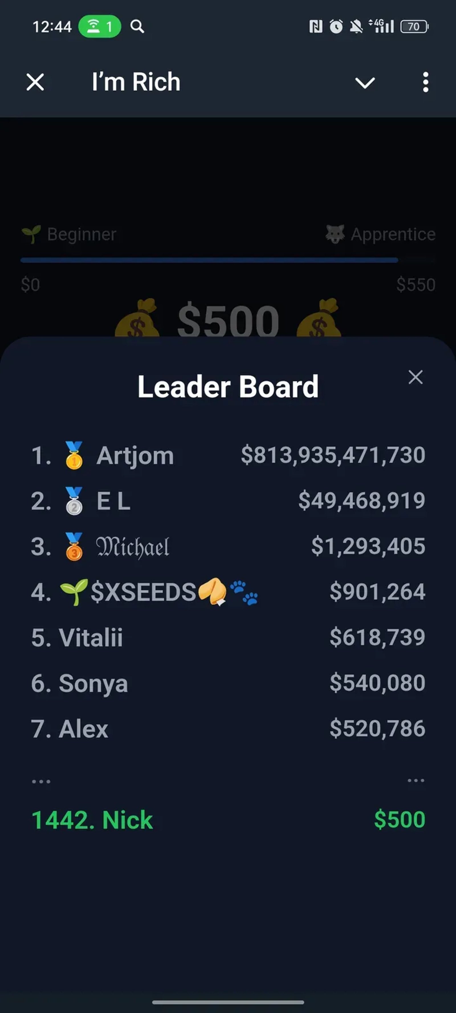 I’m Rich в Телеграм — скриншот 2