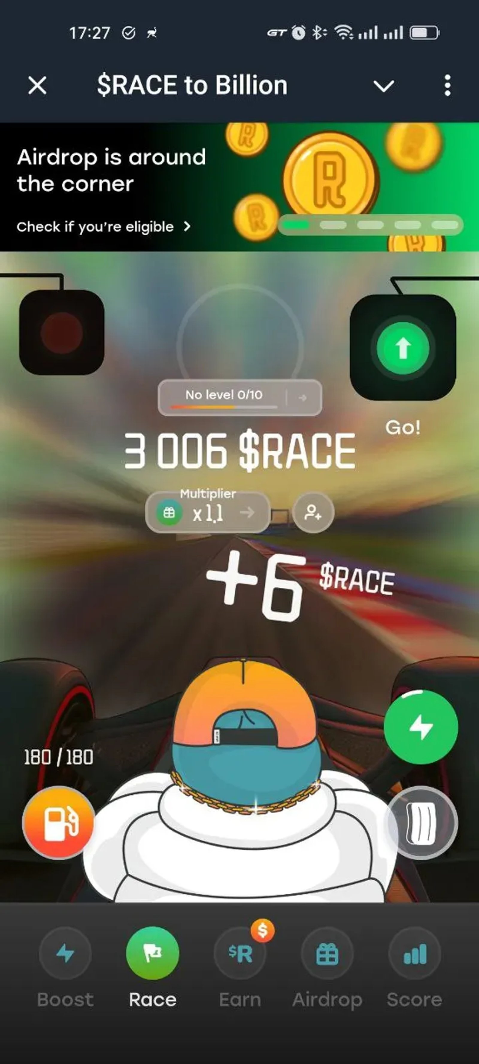 $RACE to Billion в Телеграм — скриншот 4