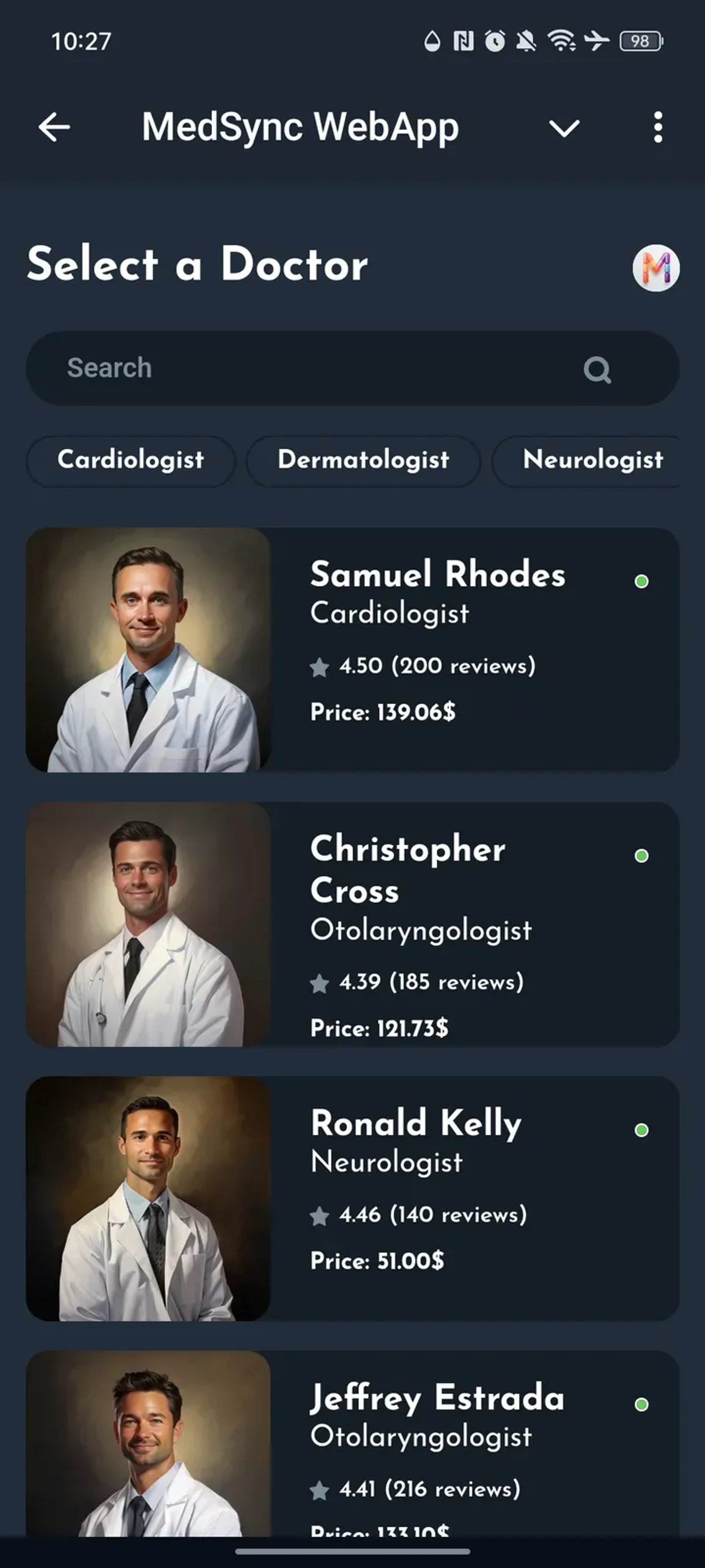 MedSync WebApp в Телеграм — скриншот 5