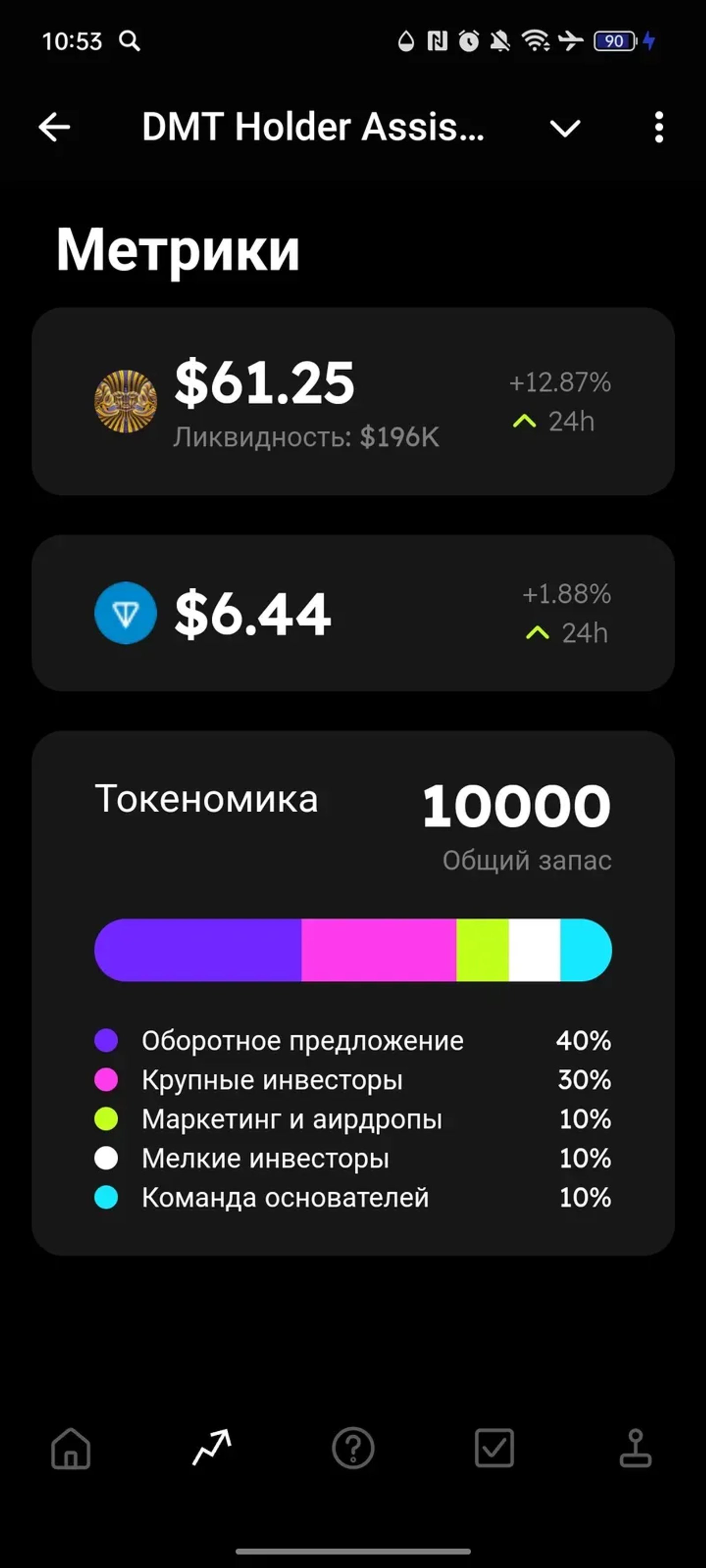 DMT Holder Assistant в Телеграм — скриншот 2
